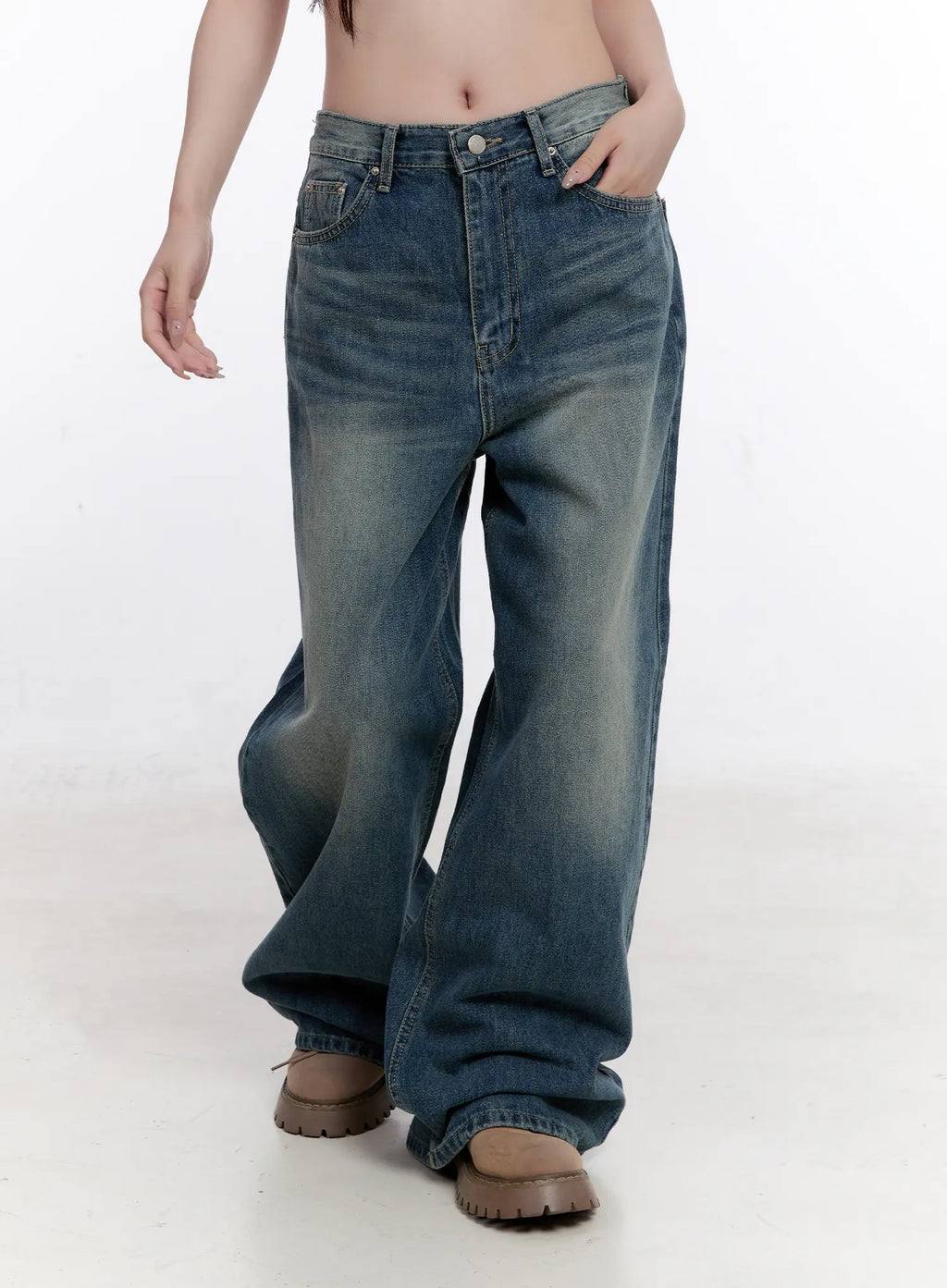 Sien Washed Baggy Jeans CS530