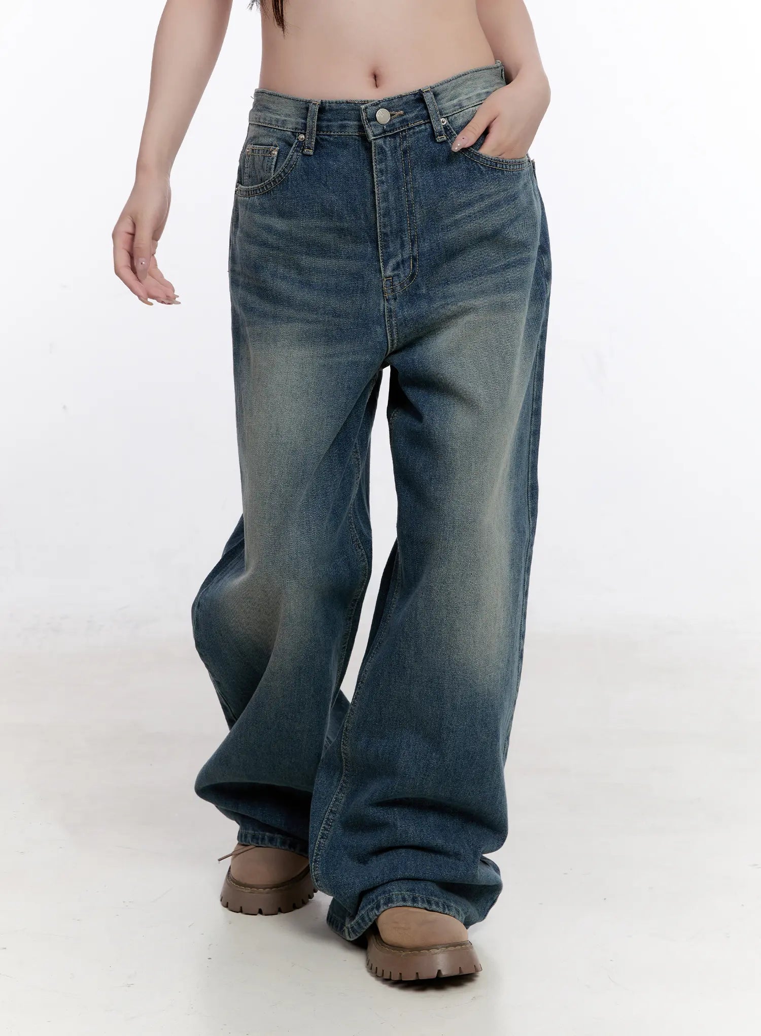 Sien Washed Baggy Jeans CS530