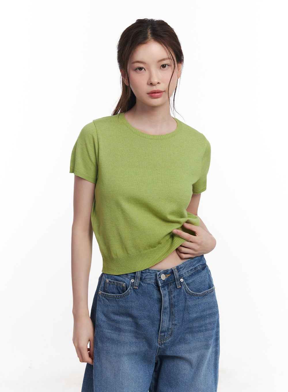 Slim-Fit Short Sleeve Sweater CY519