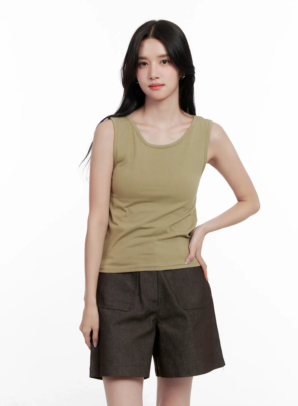 Basic U-Neck Sleeveless Top CL515