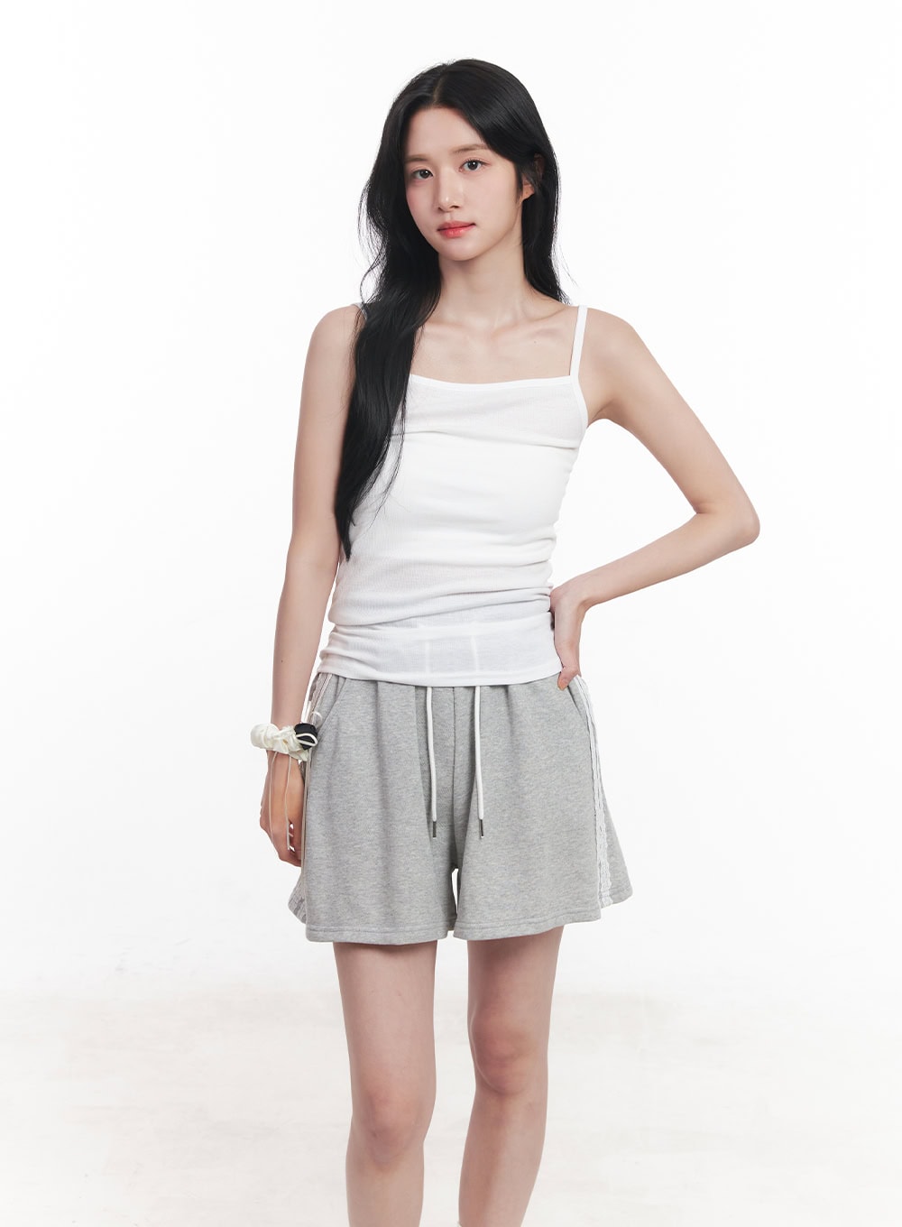 Shirred Square-Neck Cami Top CY523