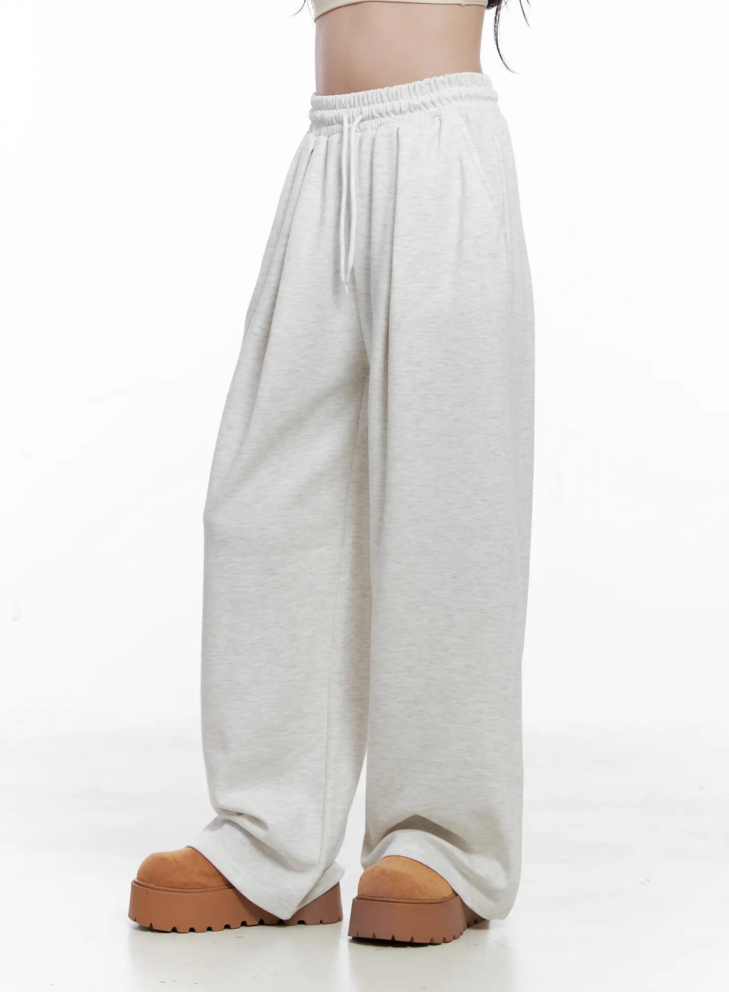 Elastic Waist Pintuck Sweatpants CS523