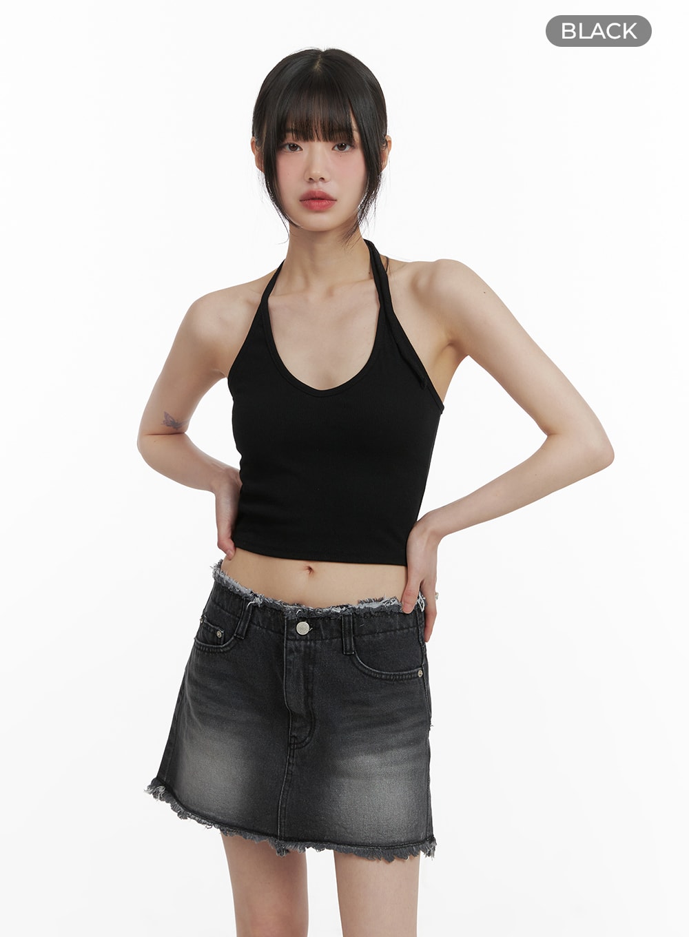 Halter Strap Crop Cami Top CA419