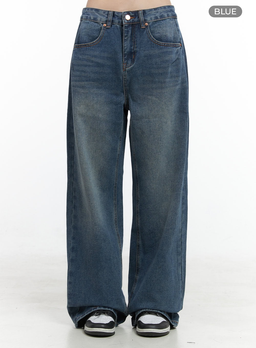 Goldie Washed Denim Baggy Jeans OS410