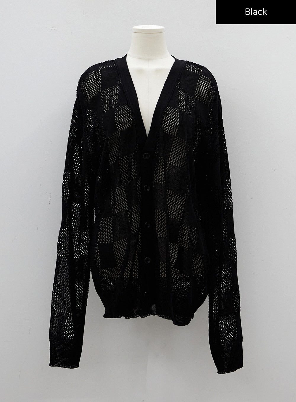 Checkered Oversized Cardigan CJ09