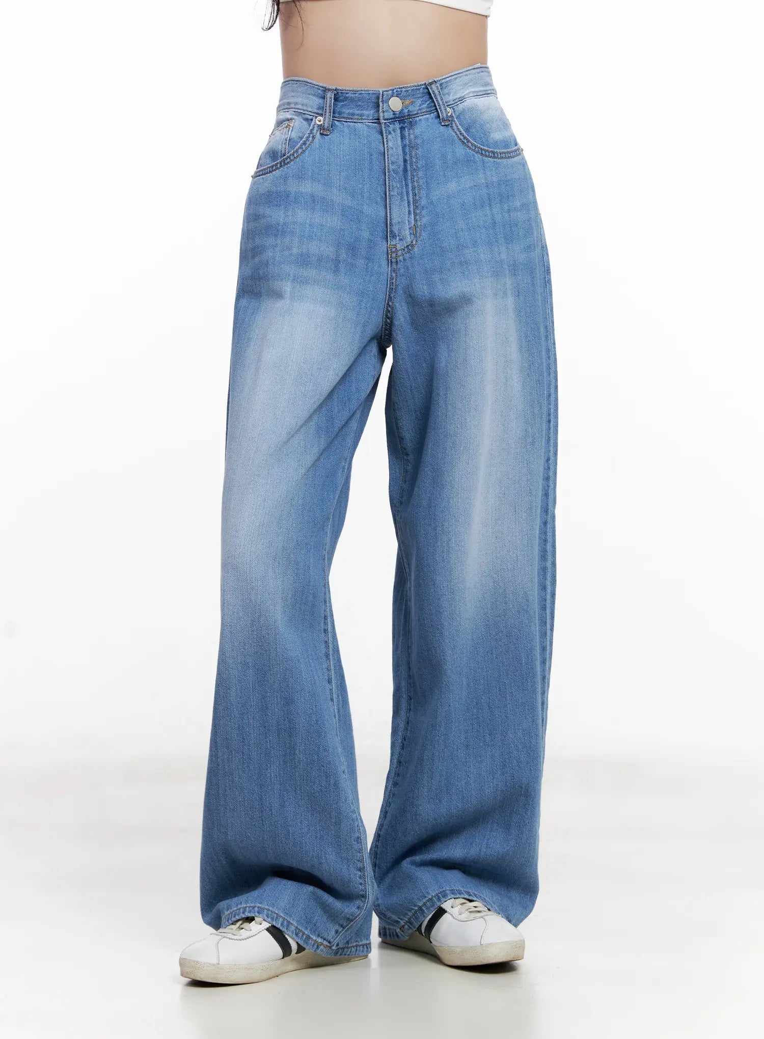 Jungeun Wide-Leg Summer Denim Jeans CL516