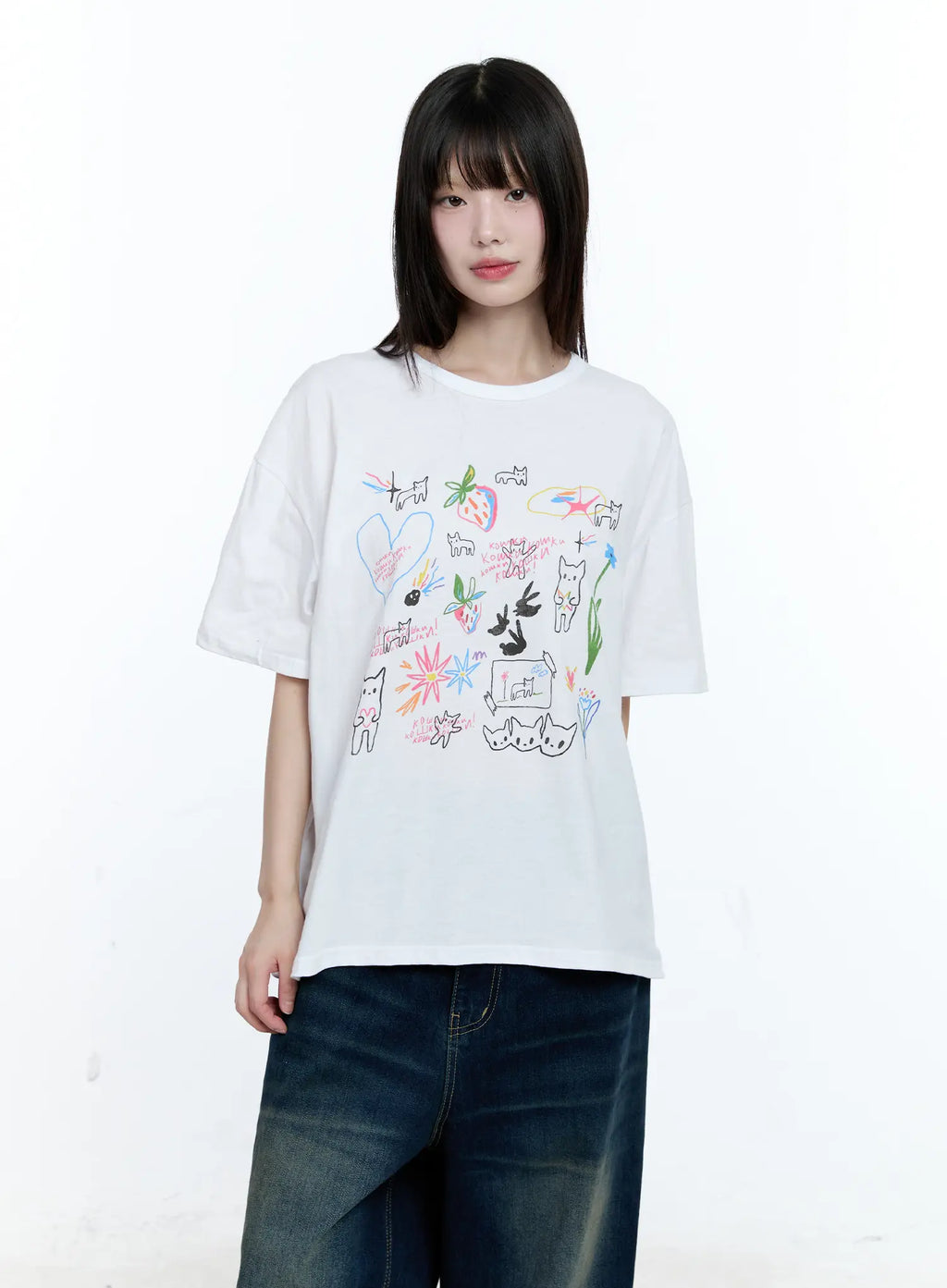 Kitty Doodle Graphic Tee CG511
