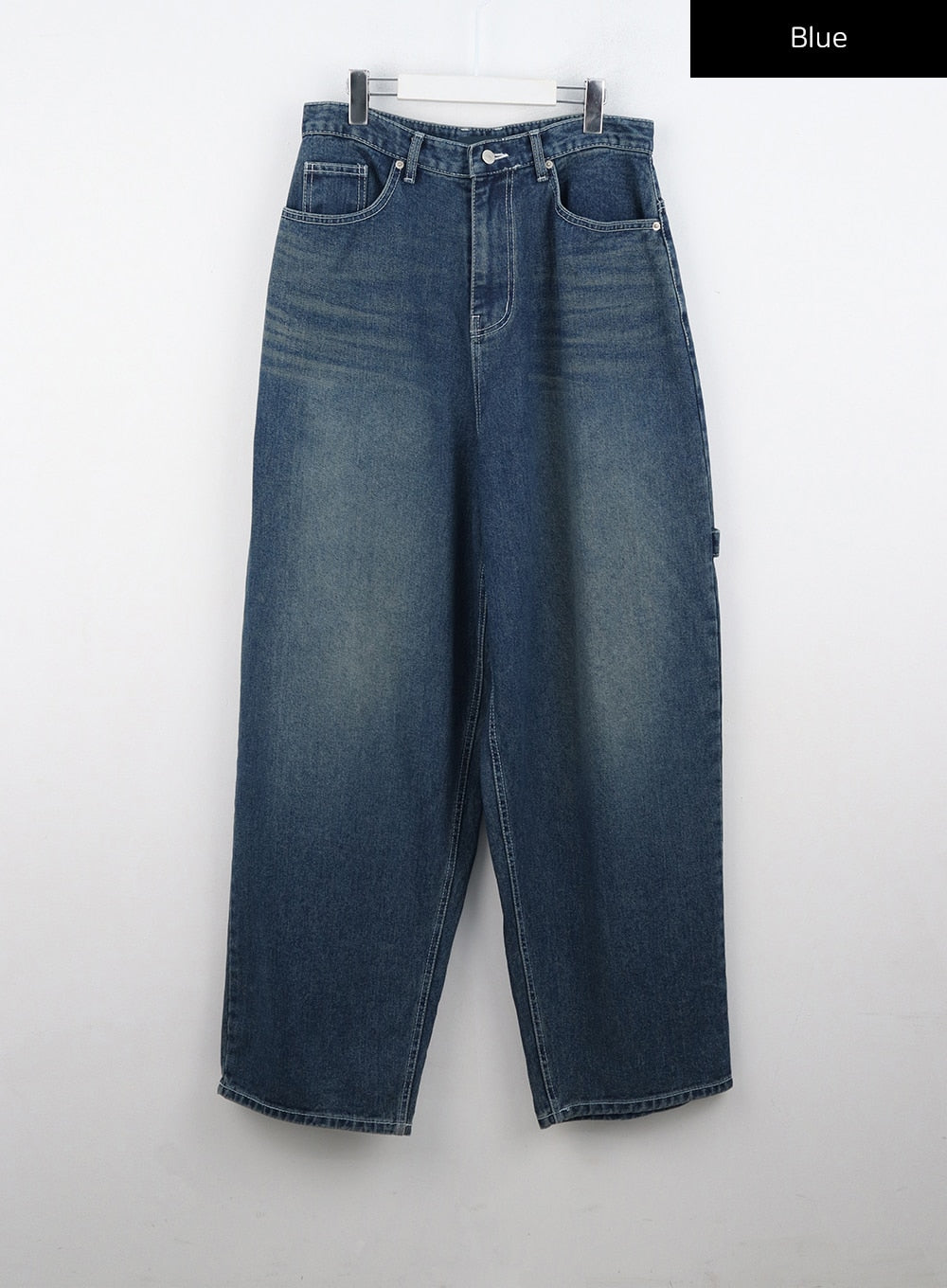 Washed Cotton Wide Leg Jeans CO323