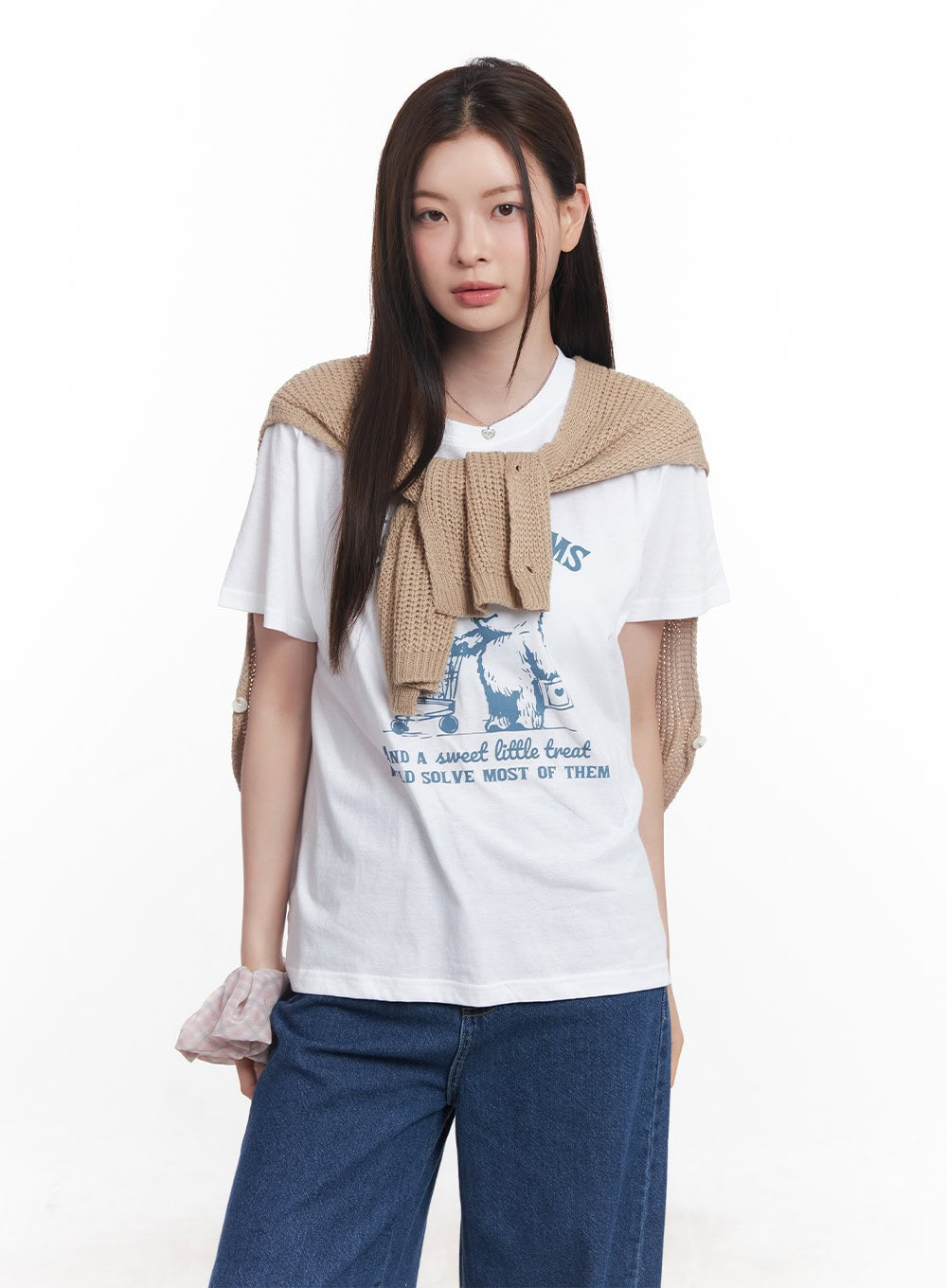 Buttoned Knit Crop Vest Top CY515