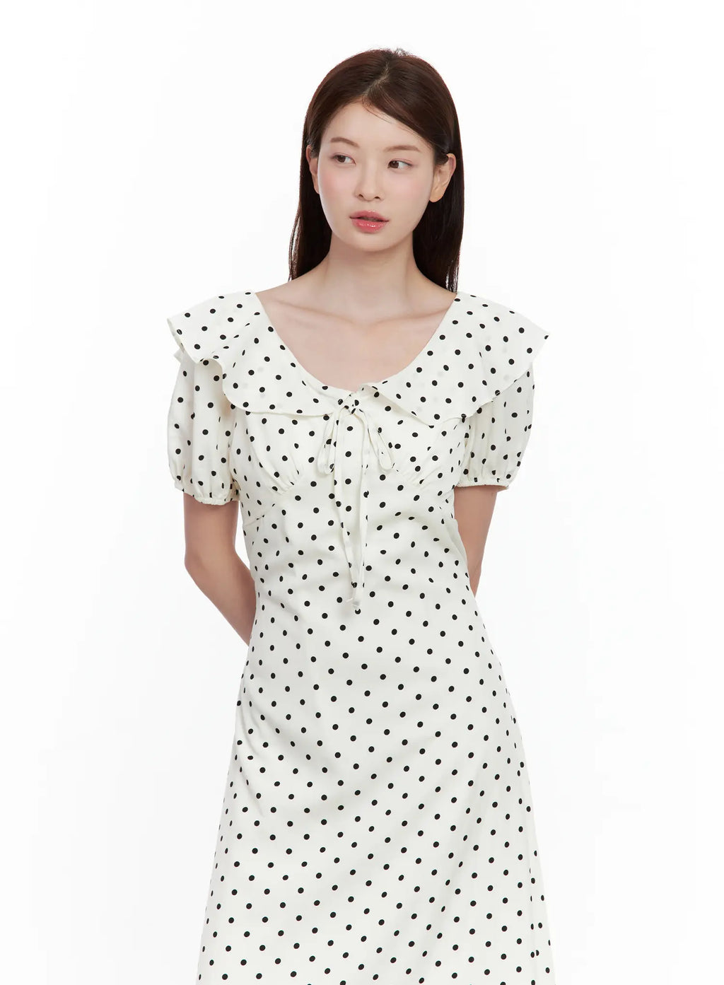 Vintage-Inspired Polka-Dot Dress CL502