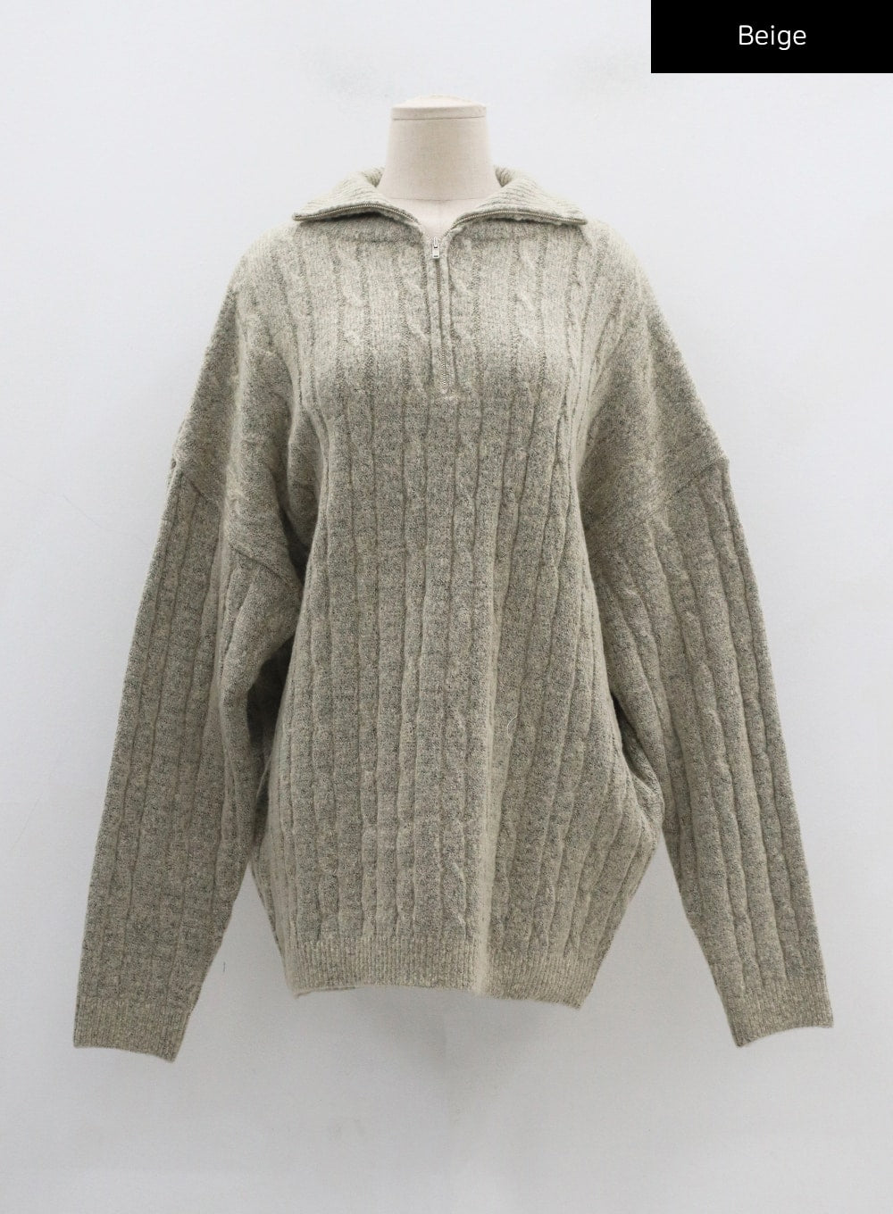 Twist Pattern Zip-Up Knit Unisex CD12