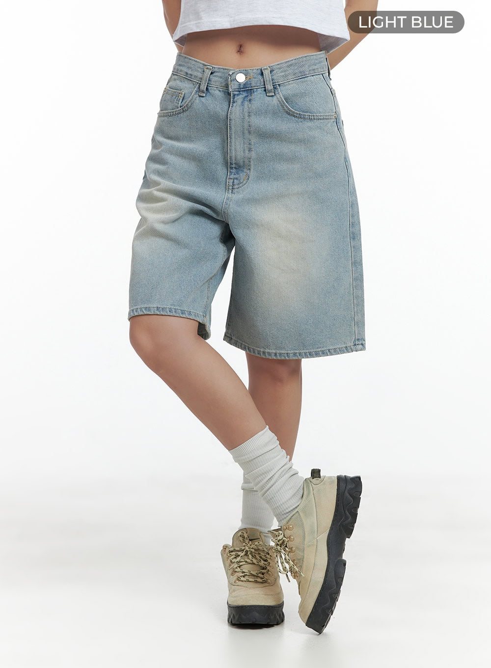 Light Washed Jorts CL417