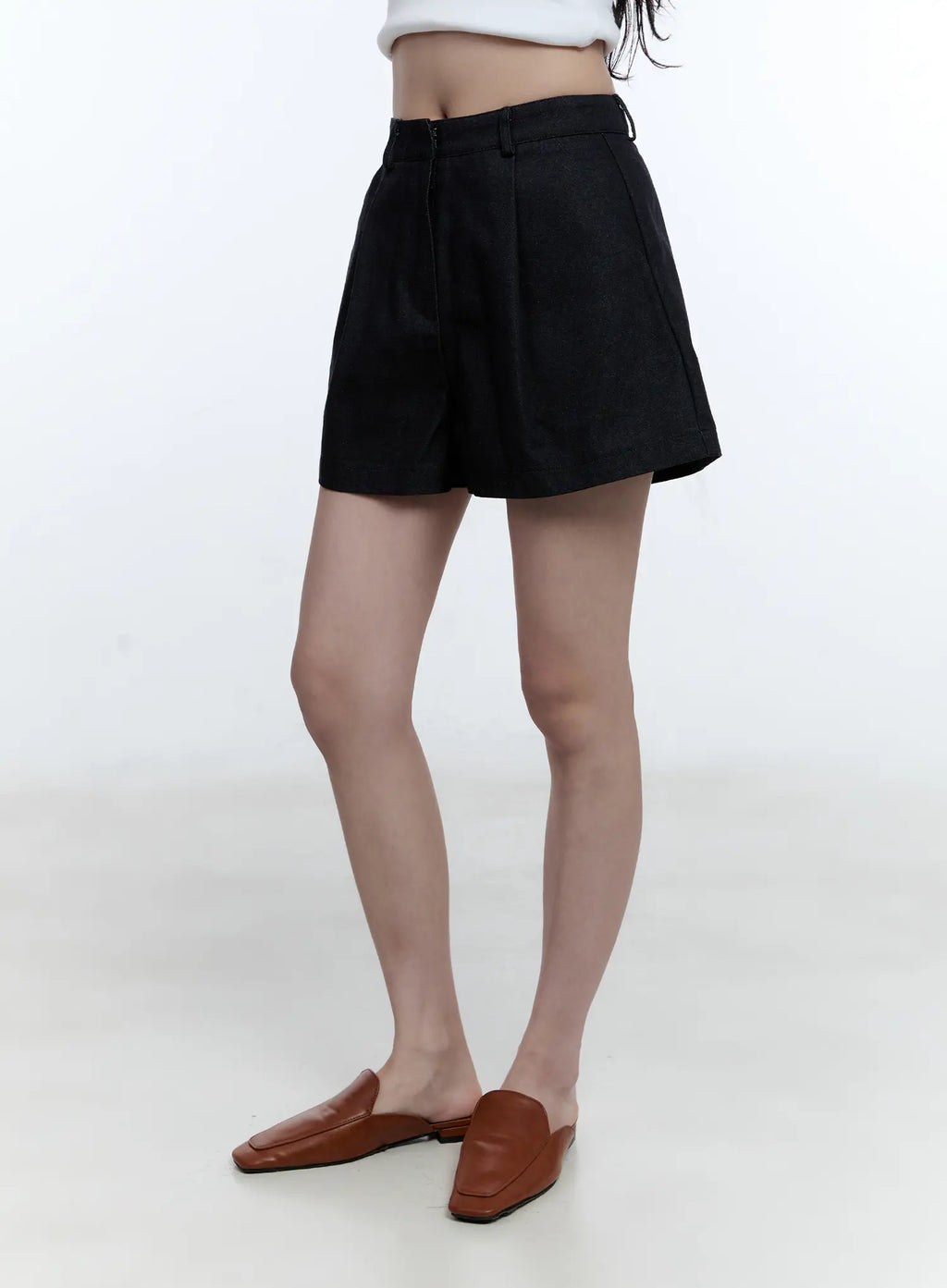 Fatima Wide-Fit Denim Shorts CG513