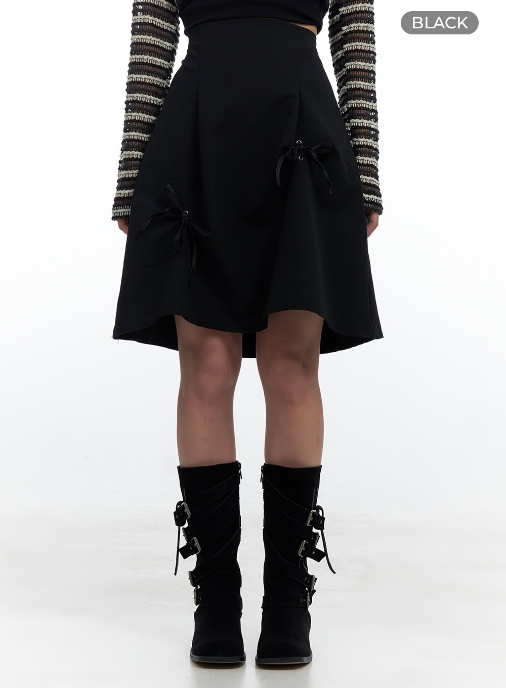 Ribbon Charm Midi Skirt CS424