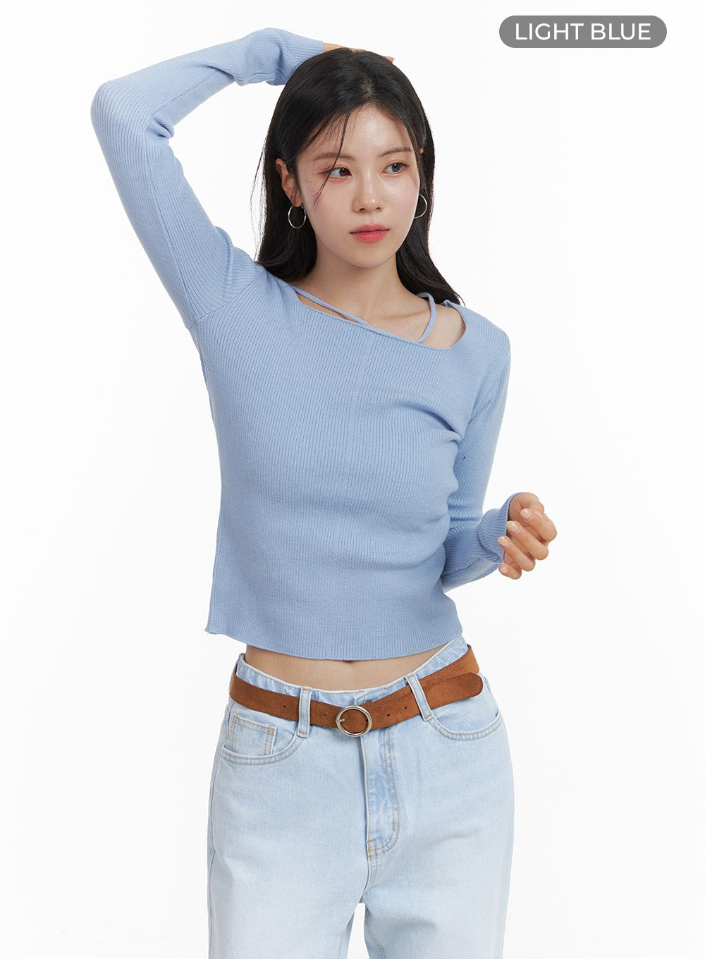 Square Halter Neck Knit Top OA419