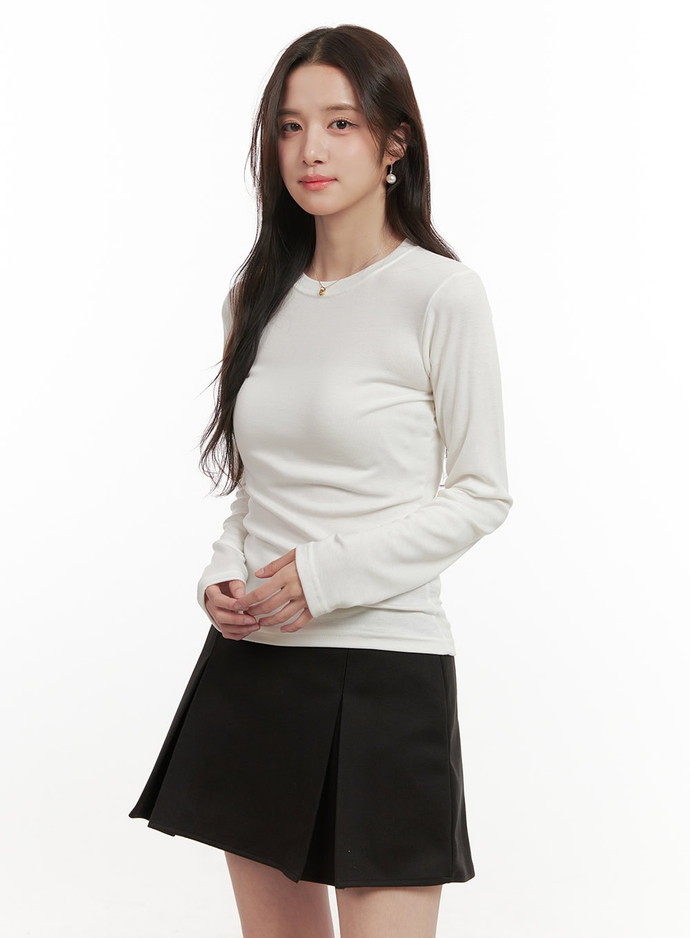 Classic Round Neck Long Sleeve Top ON429