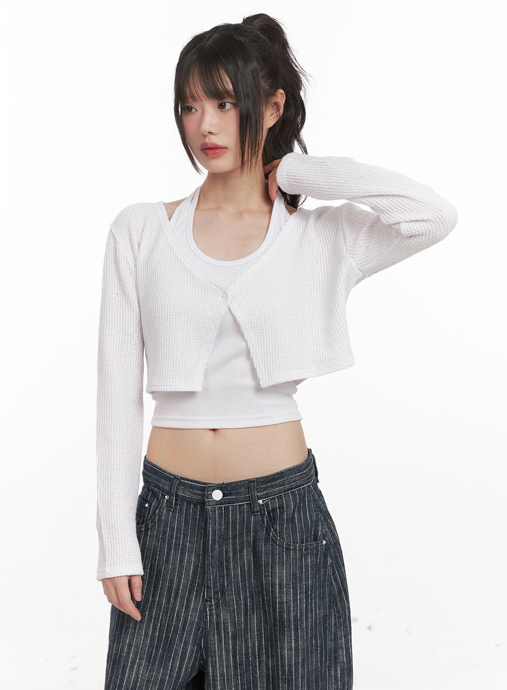 Cropped Knitted Cardigan CJ528