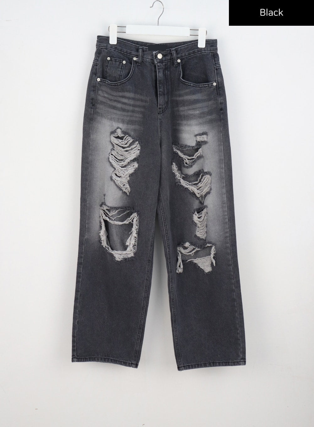 Wide Leg Ripped Jeans Unisex CY322