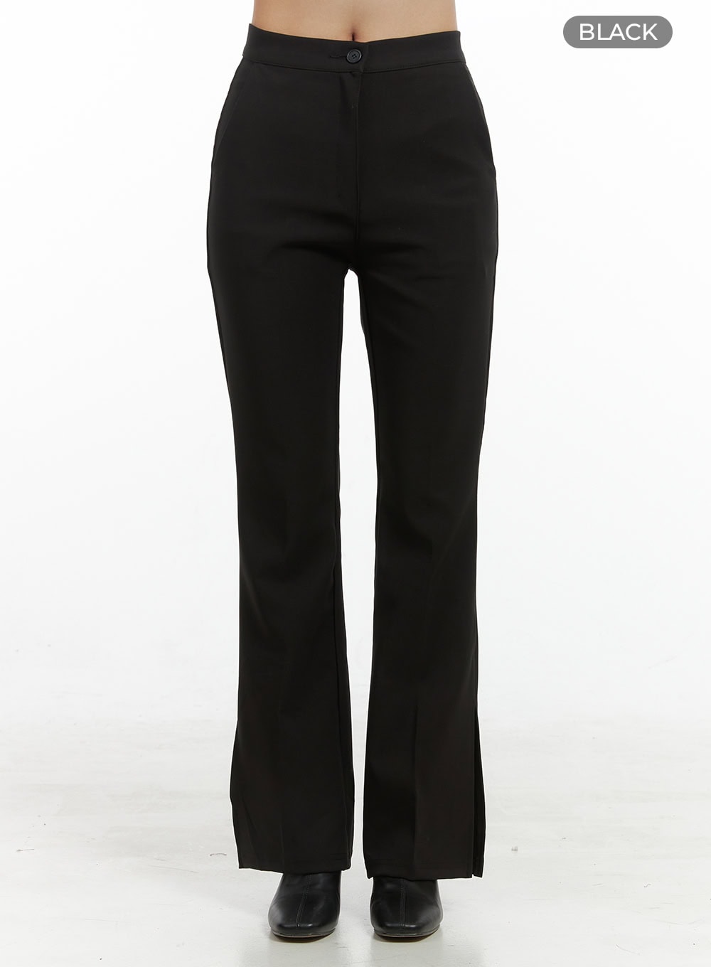 Streamline Fit Slit Poly Rayon Trousers OS416