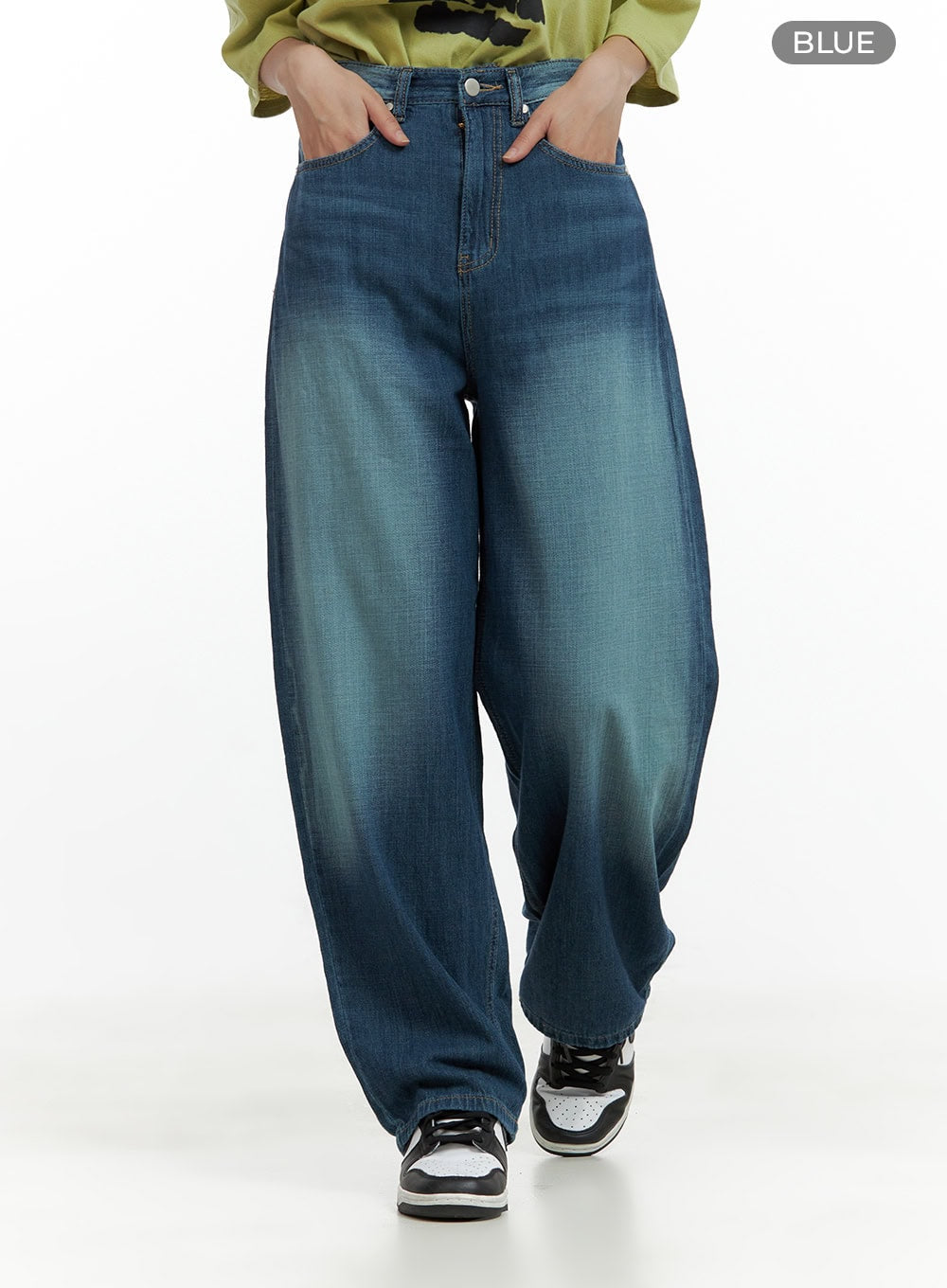 Blue Washed Baggy Pants CU420