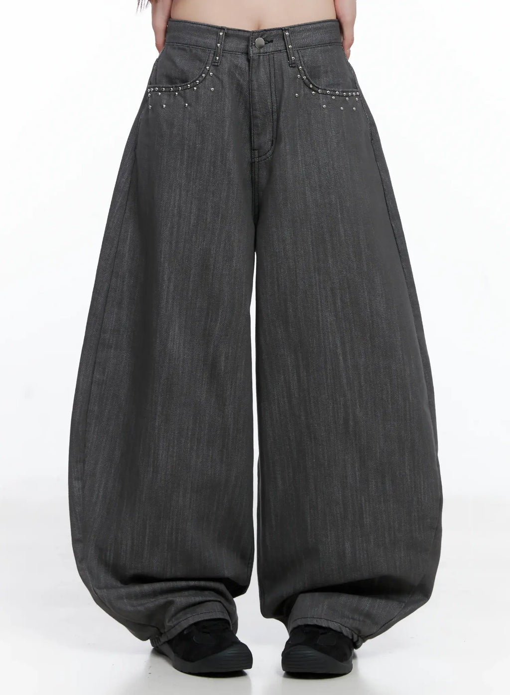 Ann Rhinestone Wide‑Leg Jeans CS501