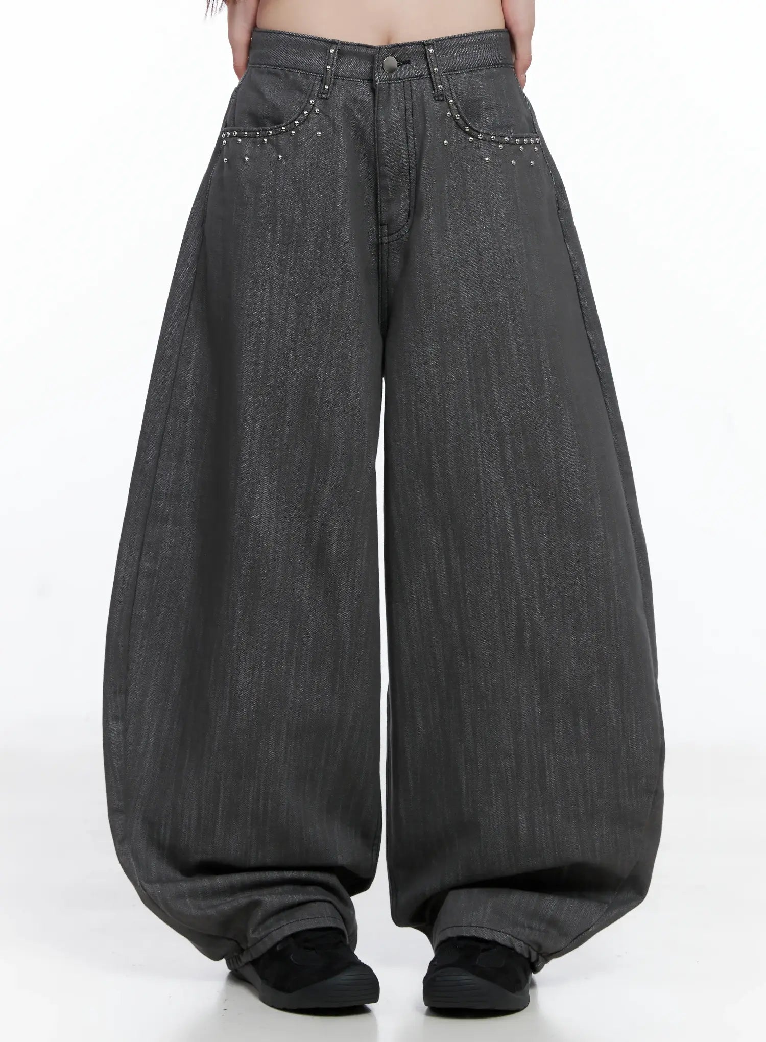 Ann Rhinestone Wide‑Leg Jeans CS501