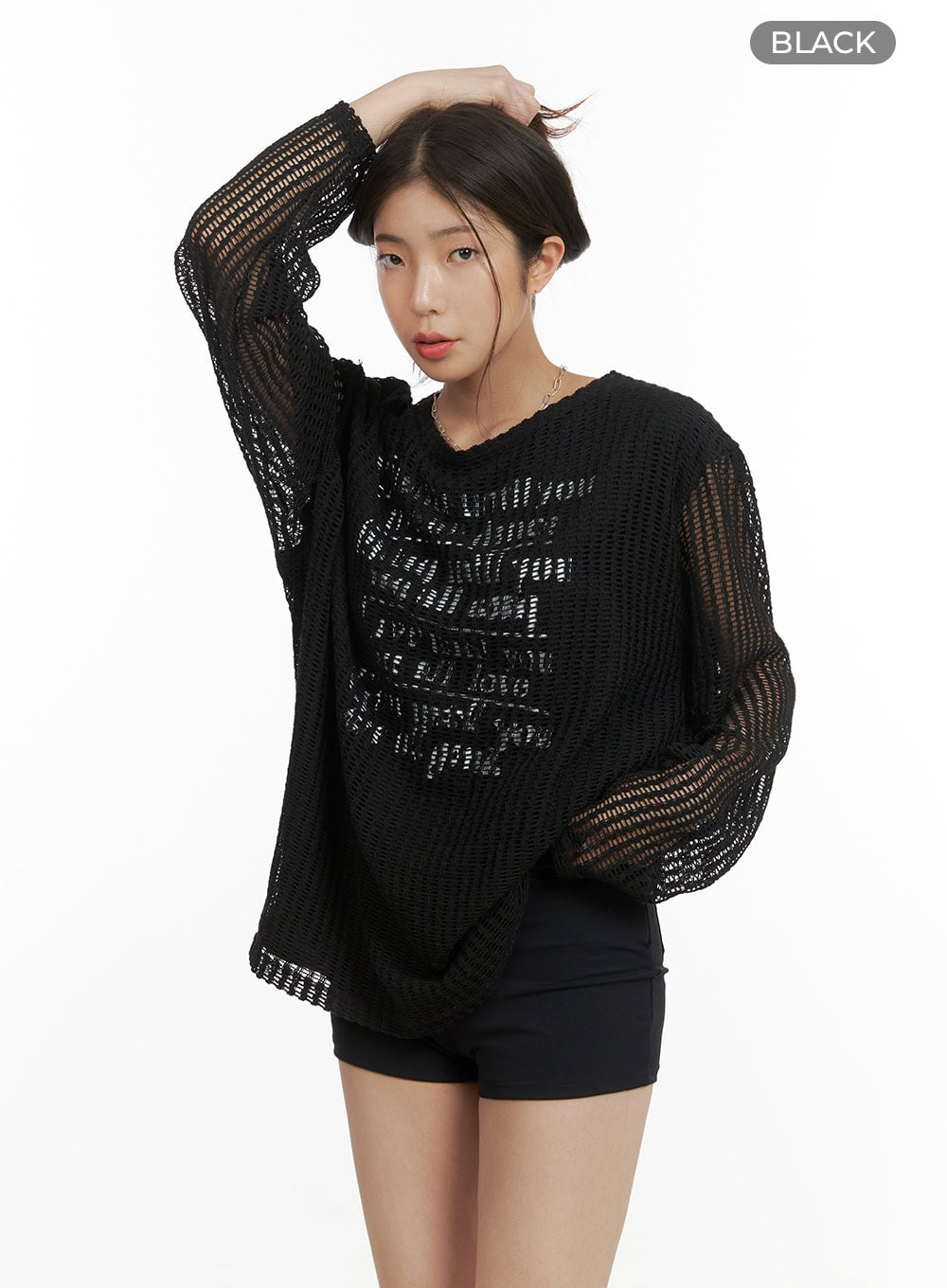 Hollow Out Graphic Sweater CY417