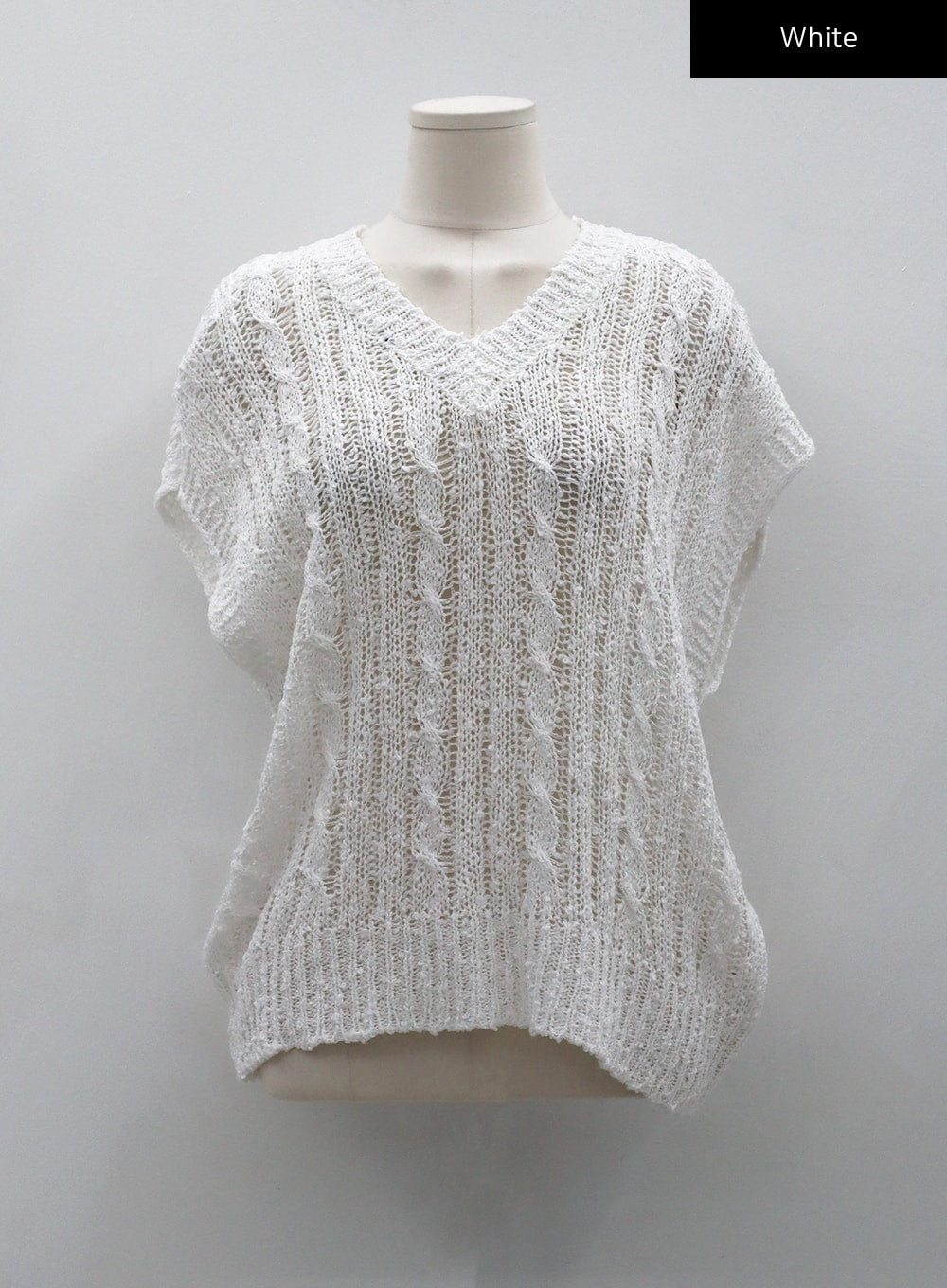V-Neck Mesh Knitted Vest CG24