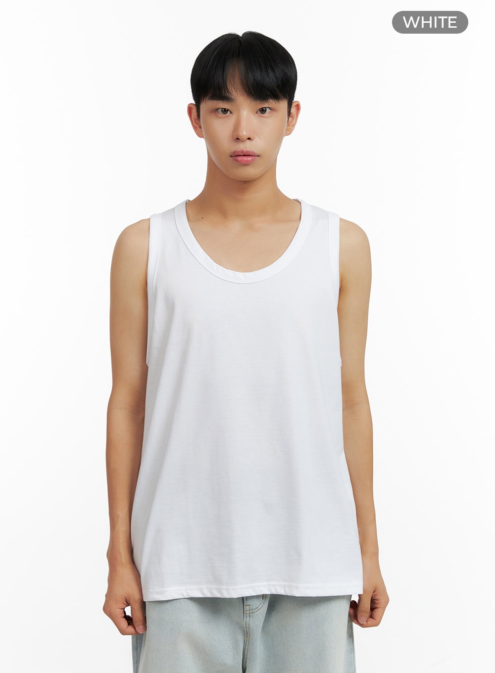 Men's Basic Oversized Cotton Tank Top CL429