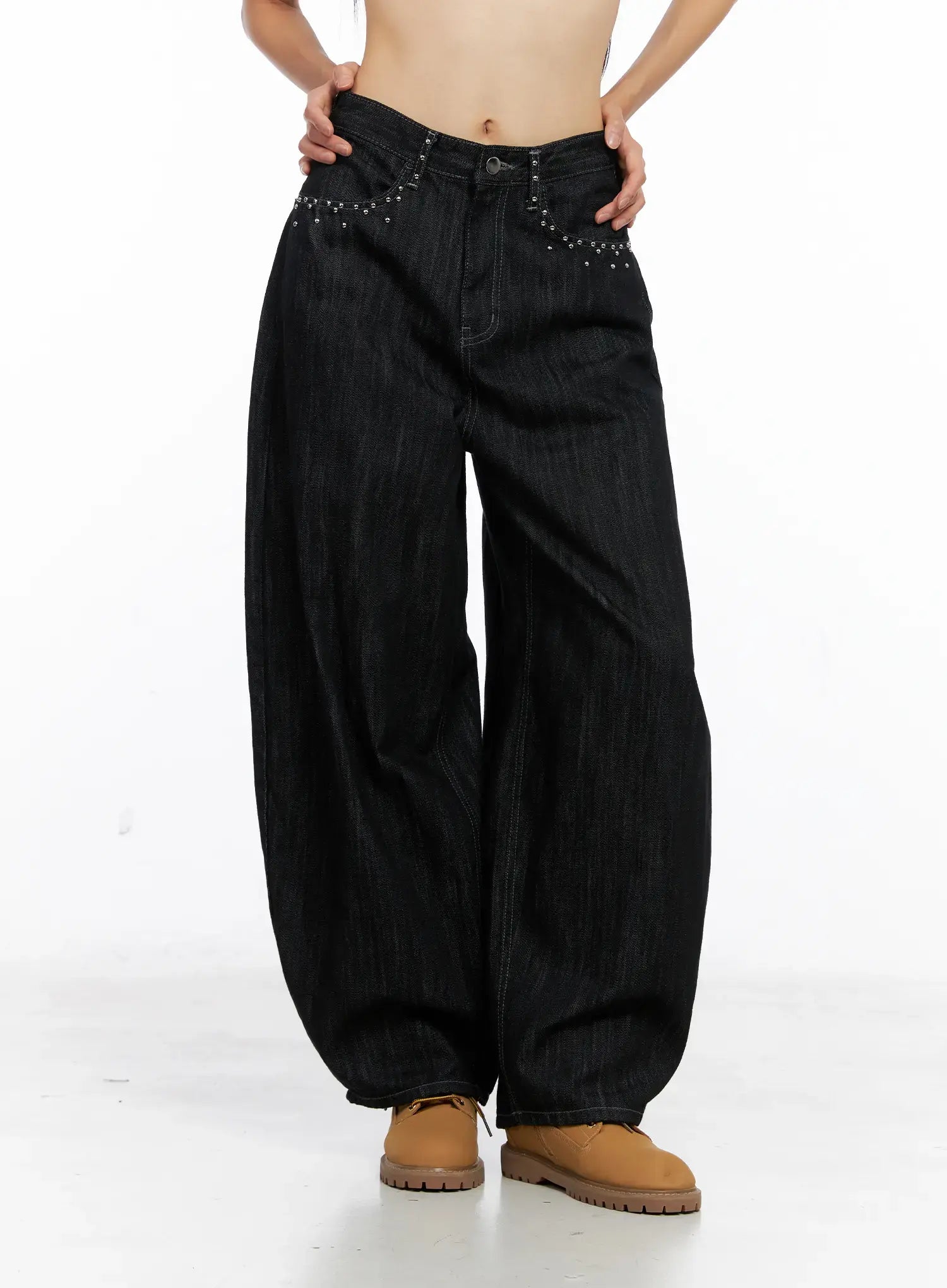 Miles Rhinestone Barrel Jeans CS509