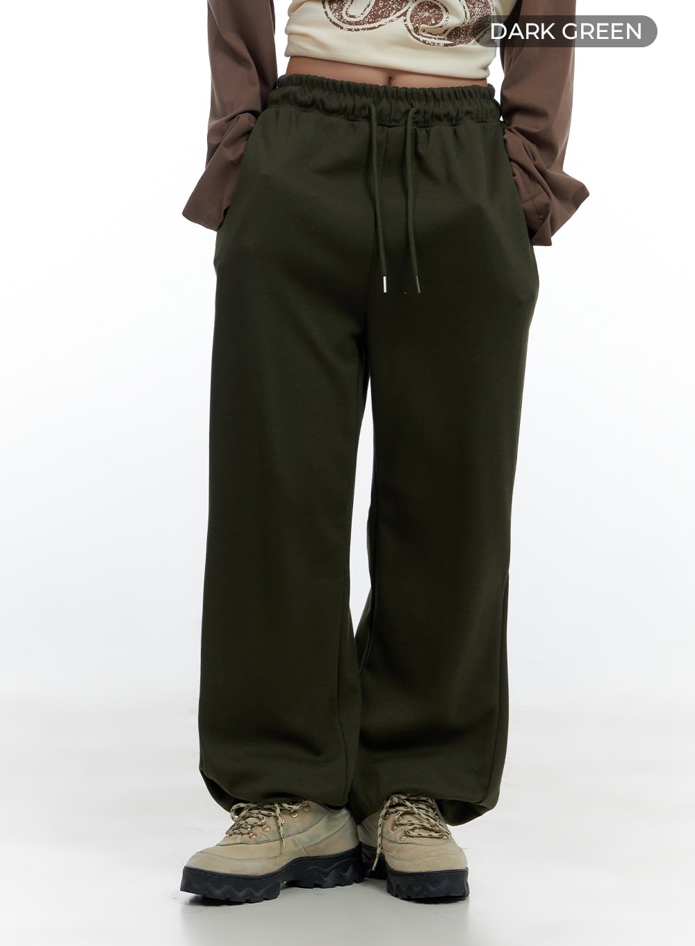 Side-Buttoned Wide-Leg Sweatpants CS424