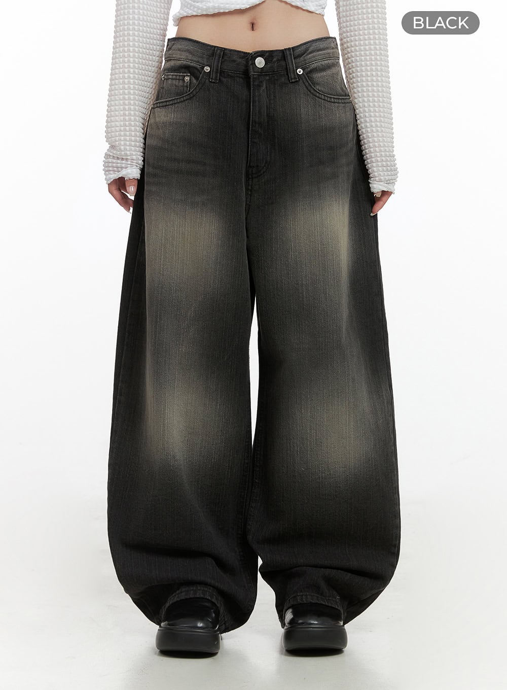 Sage Back-Buttoned Wide Pants CS430