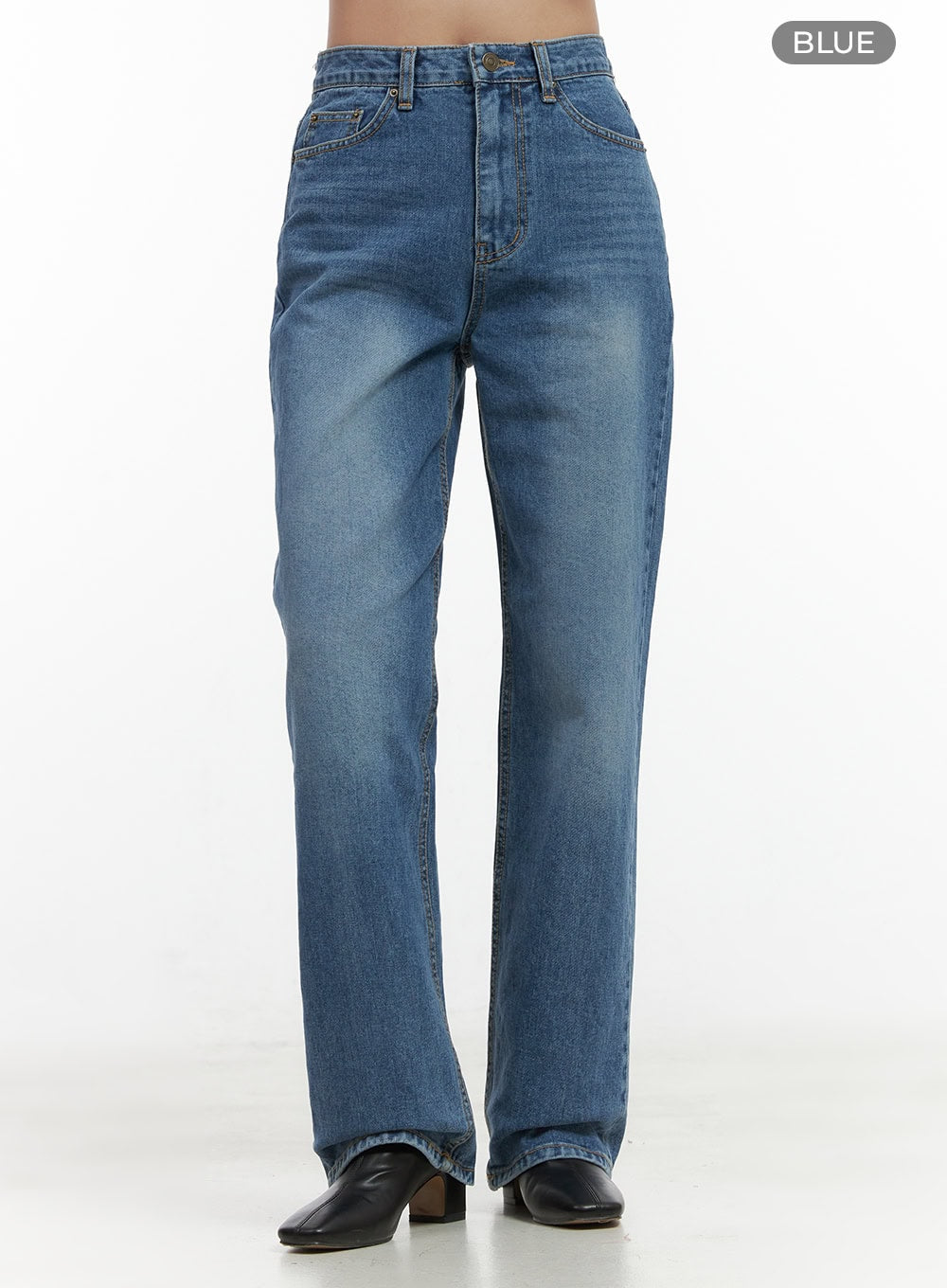 Evelyn Wide-Fit Straight Denim Jeans OO421