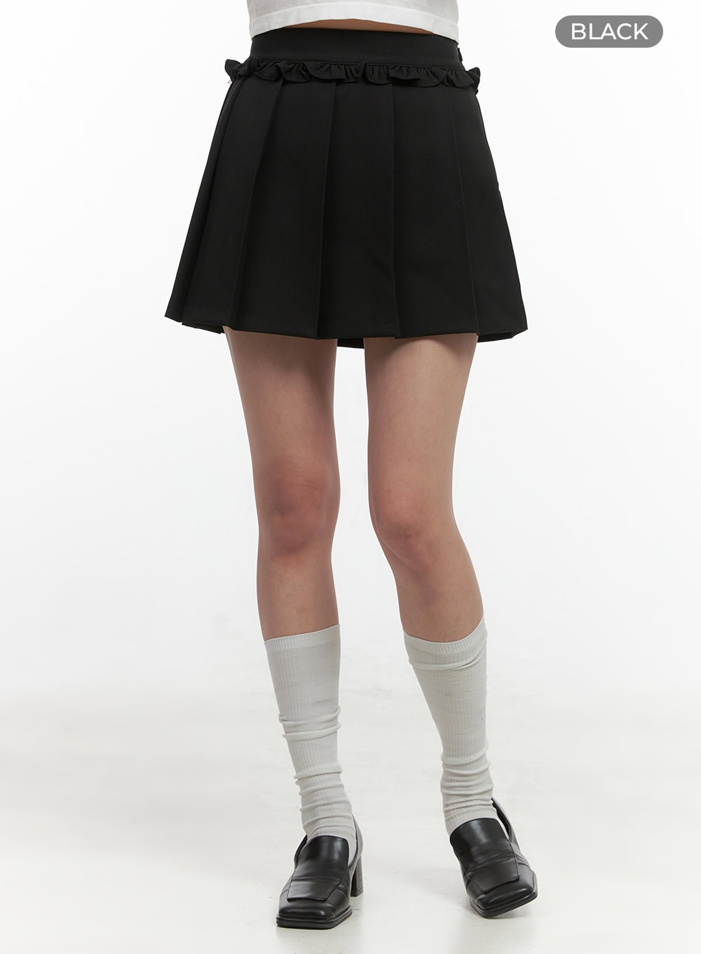 Frill Pleated Mini Skirt OO421