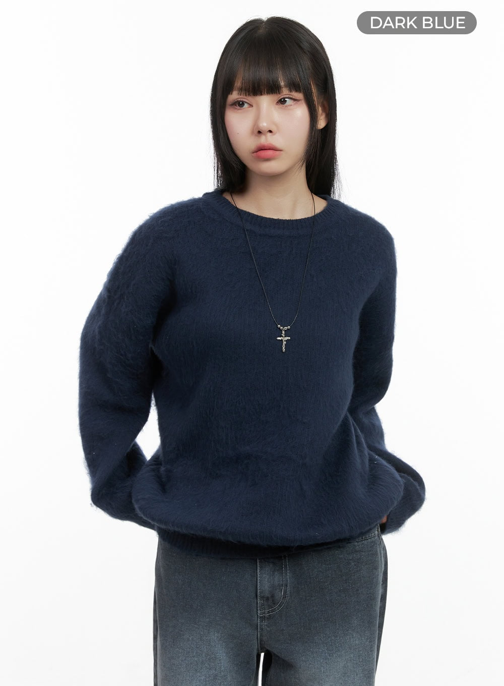 Oversized Fuzy Soft Knit Sweater OO401