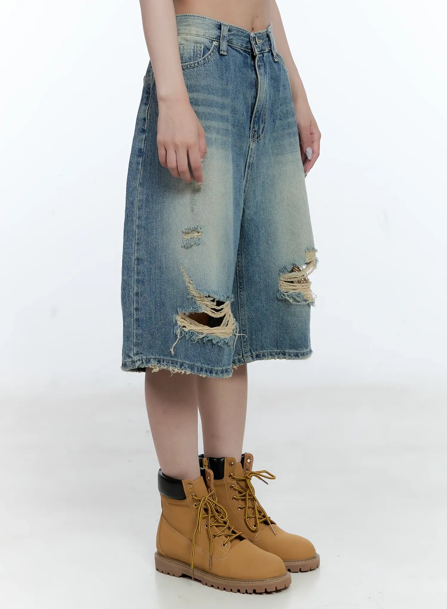 Washed Distressed Jorts CG501