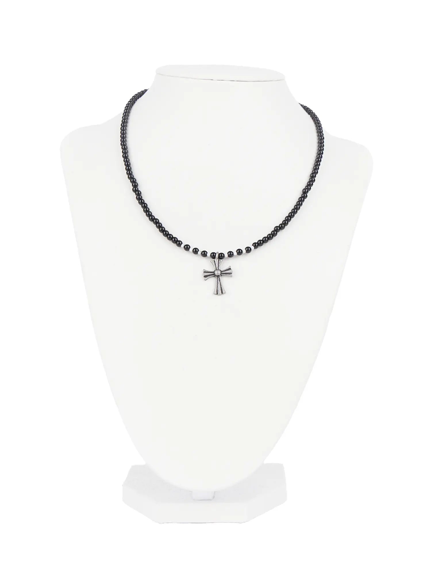 Beaded Cross Pendant Necklace CS505
