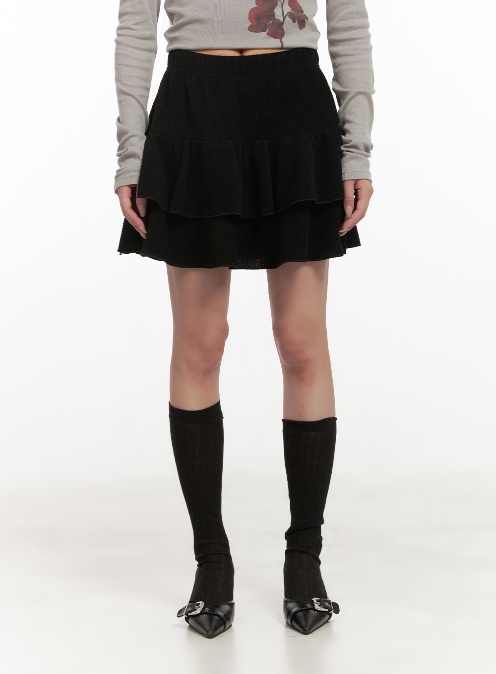 Ruffle Soft Touch Mini Skirt CD404