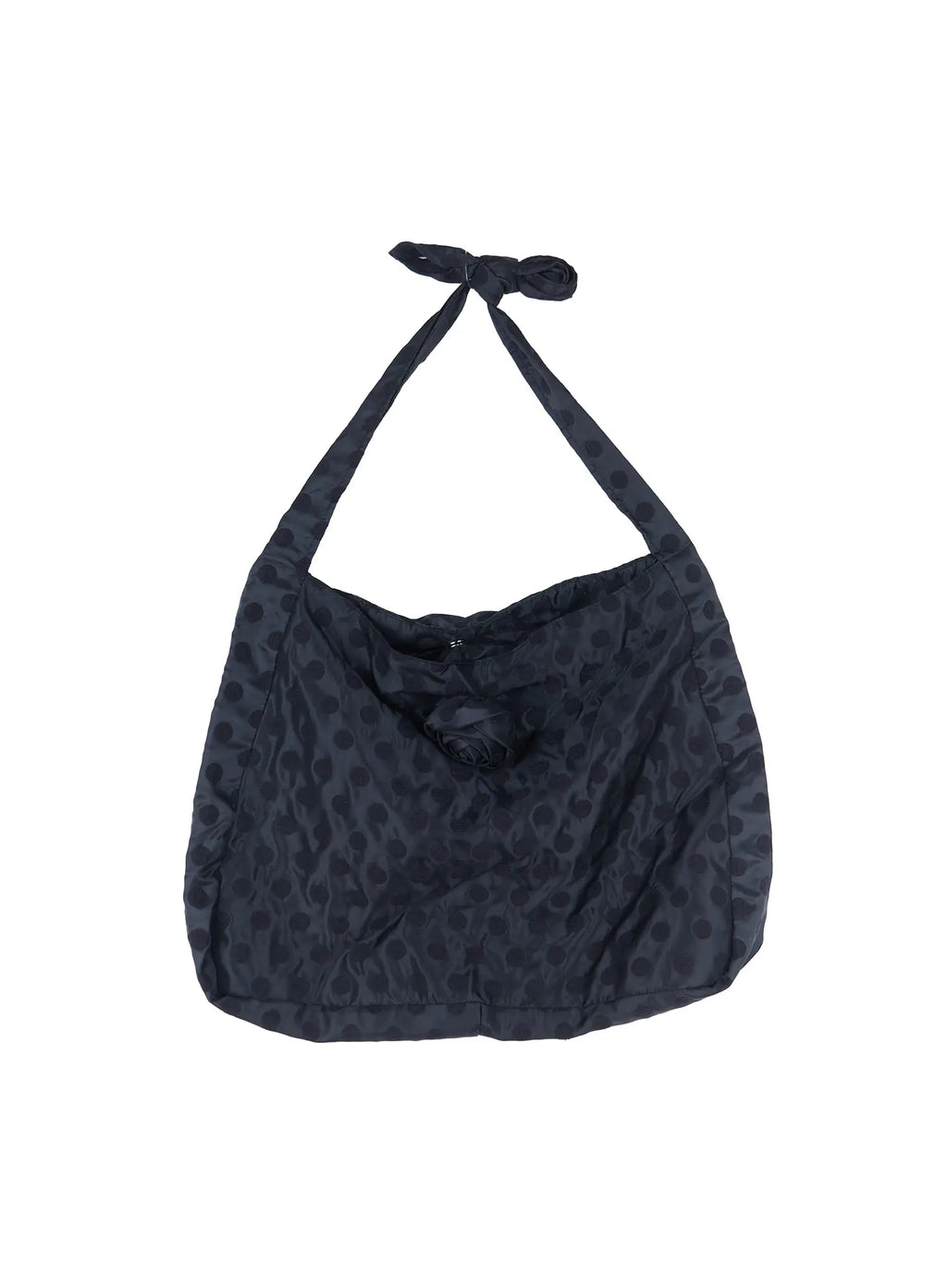 Polka Dot Rose-Accent Tote Bag CL522