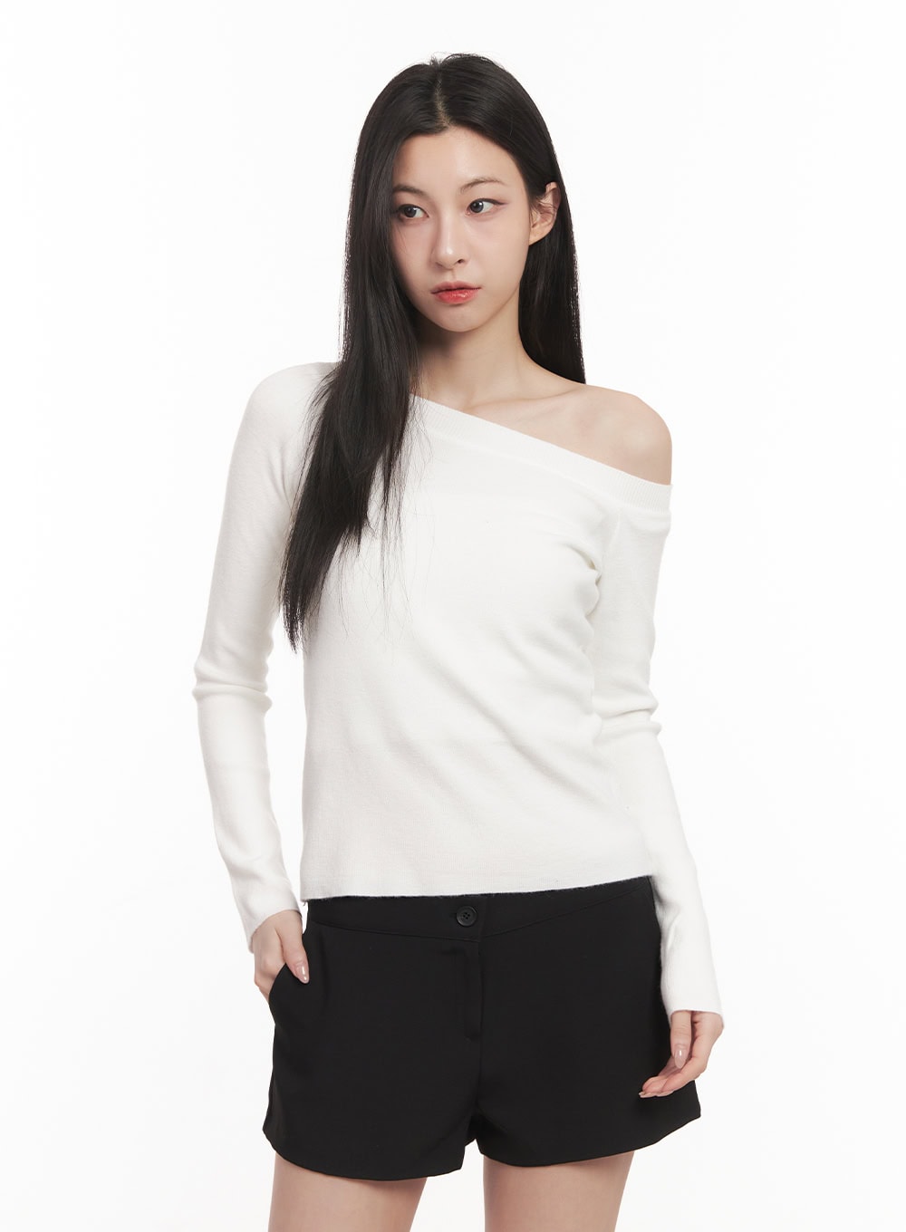 Elegant Off Shoulder Knit Top CN415