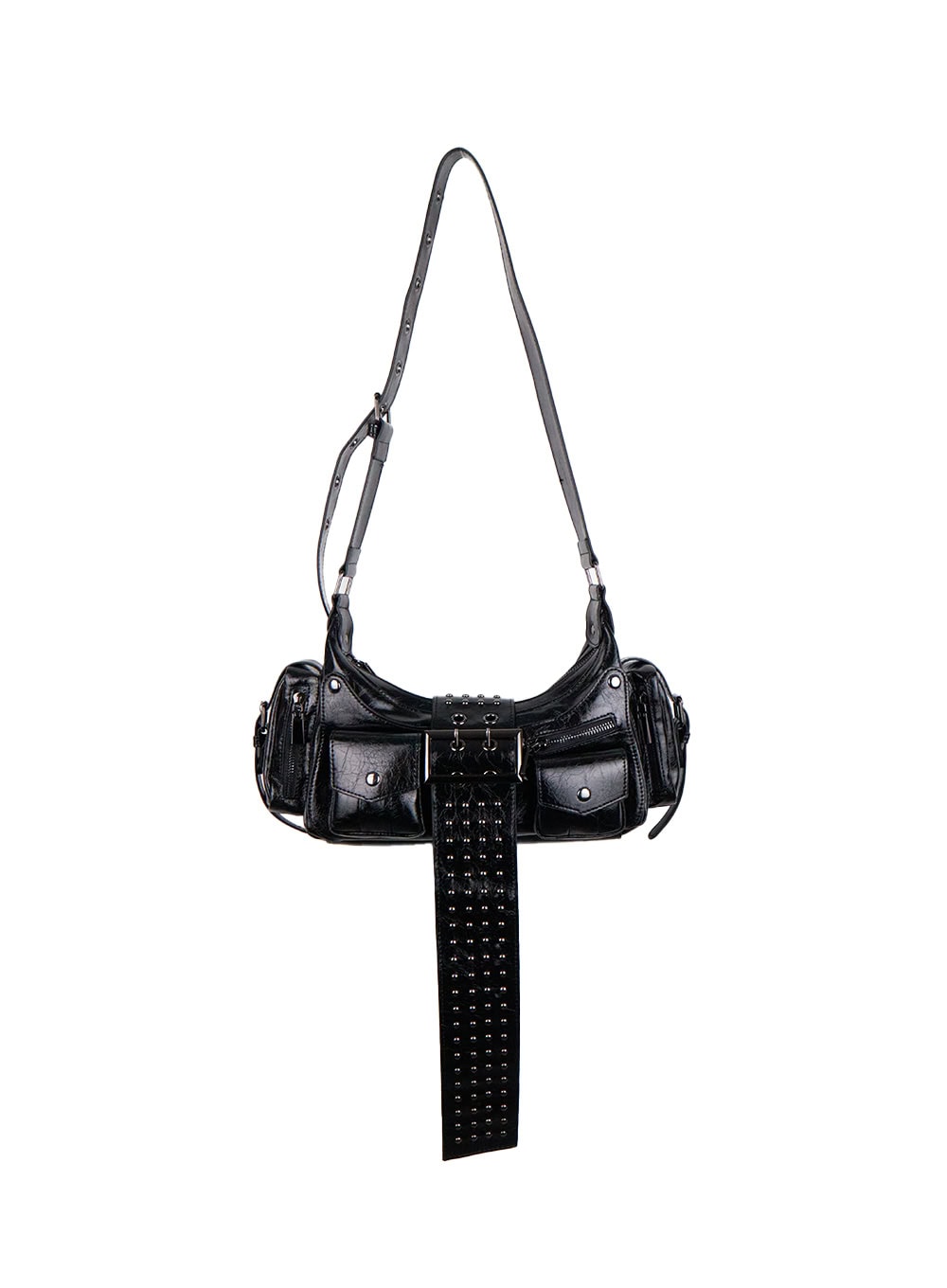 Studded Buckle Shoulder Bag CD411