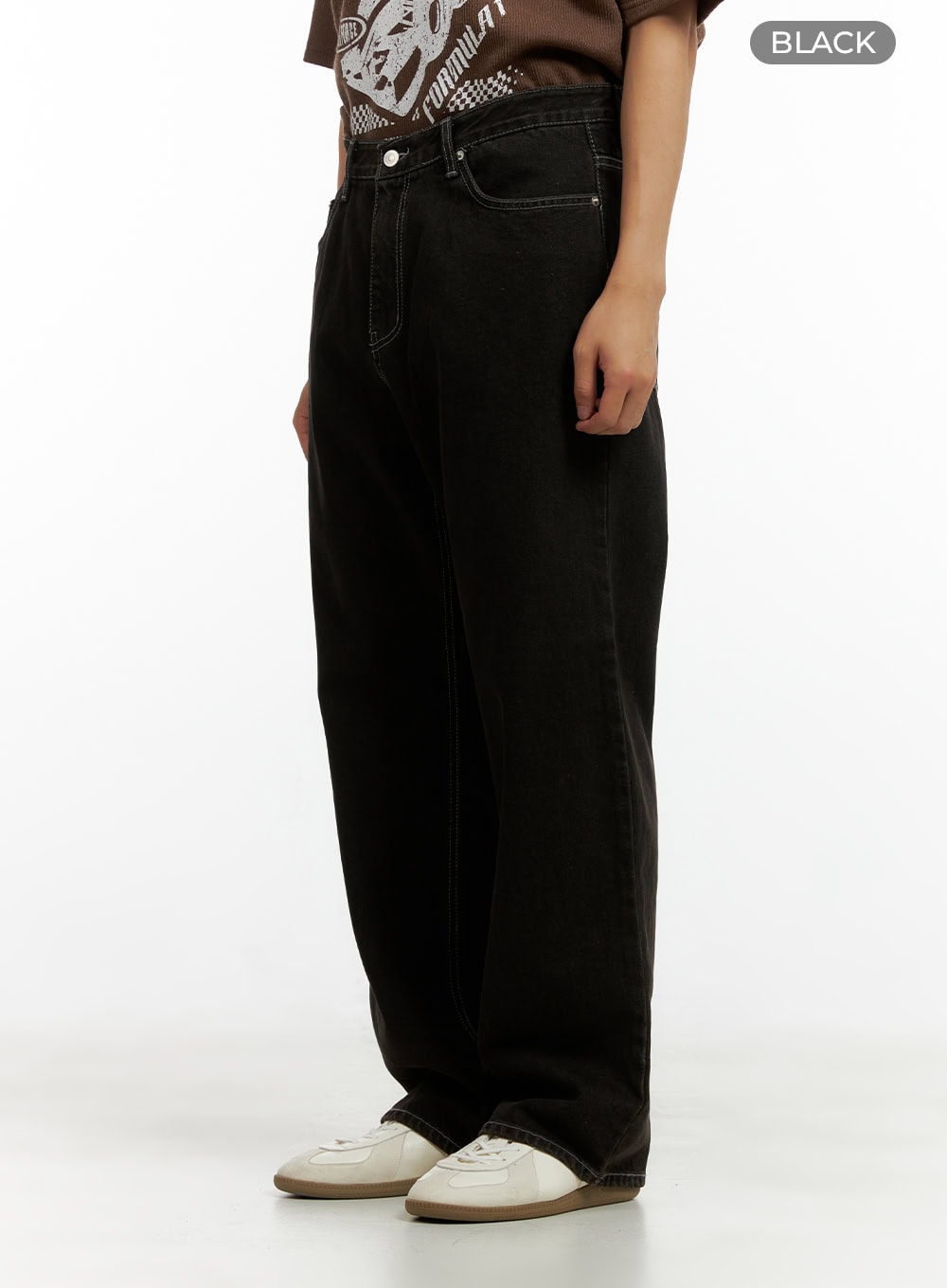 Men's Wide Fit Washed Baggy Jeans CL429