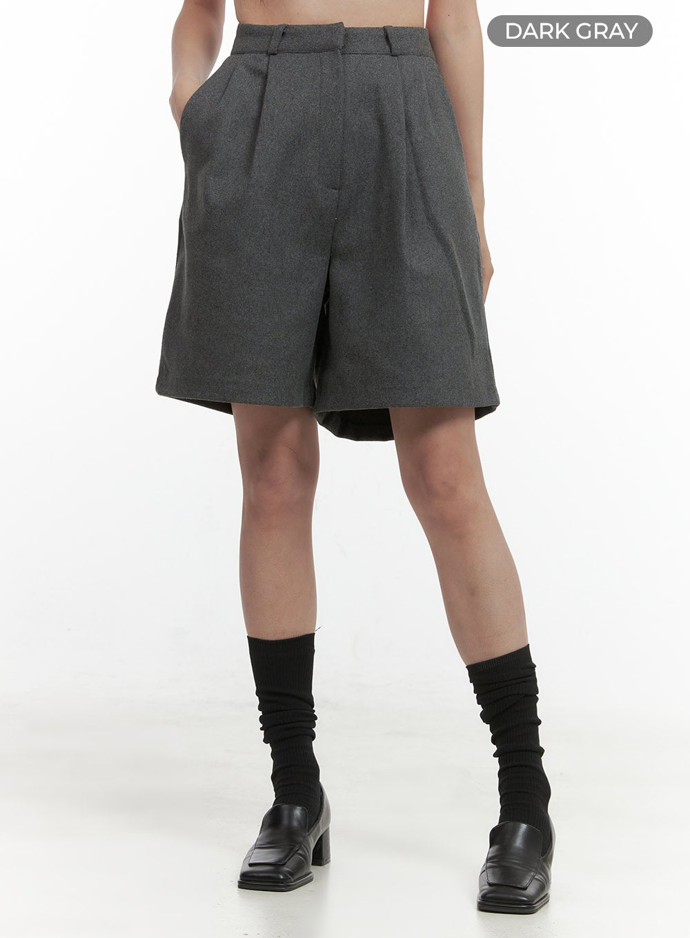 Pintuck Solid Midi Trousers OO416