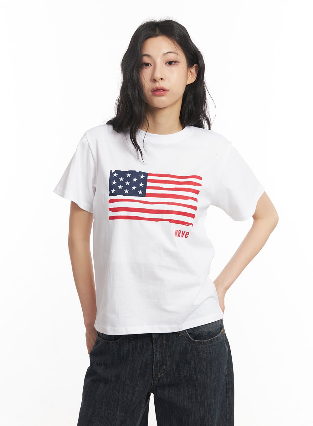 Star Flag Graphic Top CA503