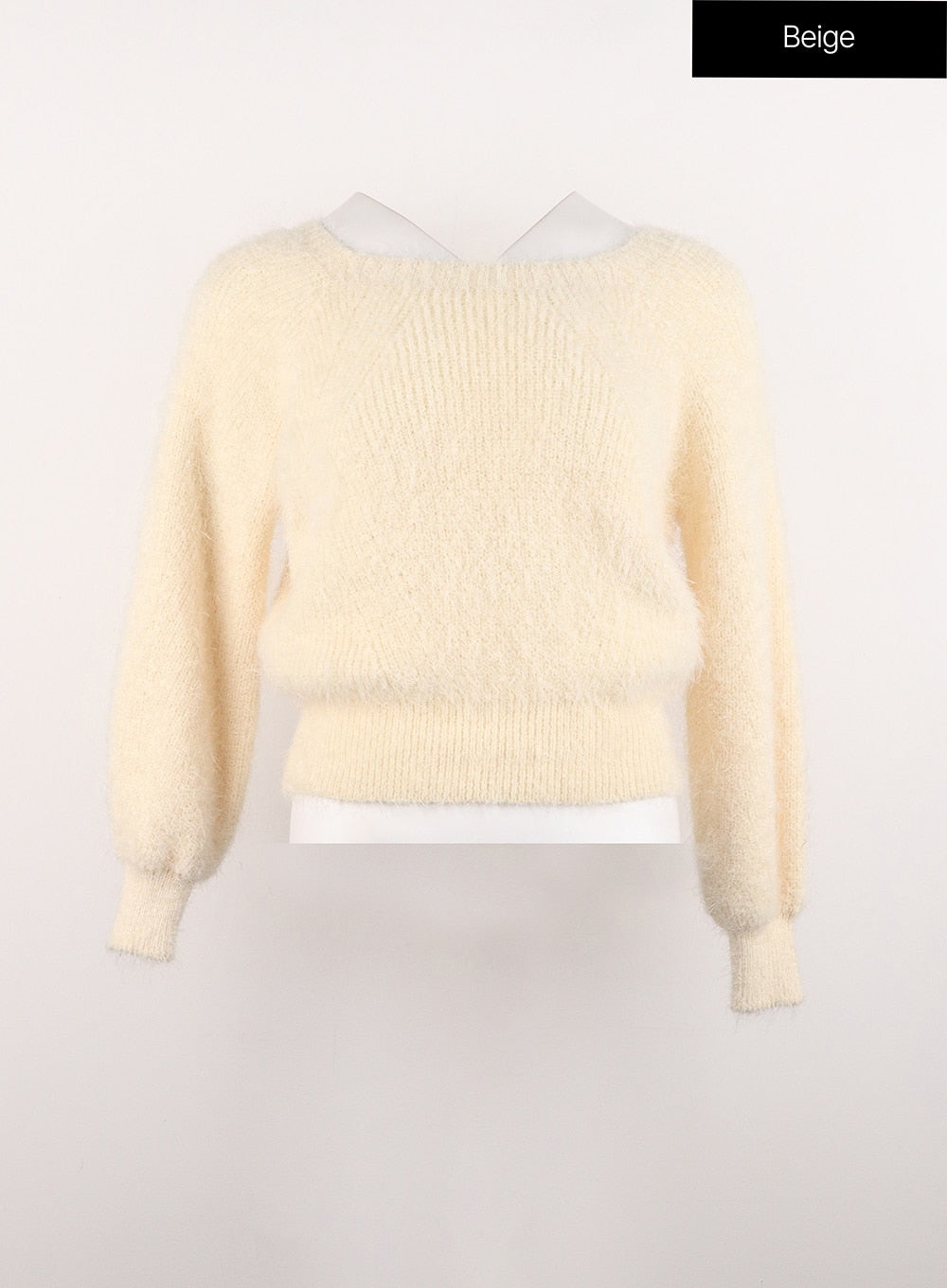 Fuzzy Off-Shoulder Sweater OG327
