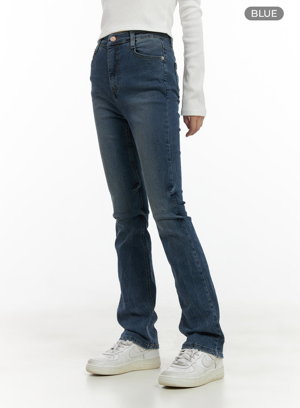 Pixie Slim Washed Bootcut Jeans CG427