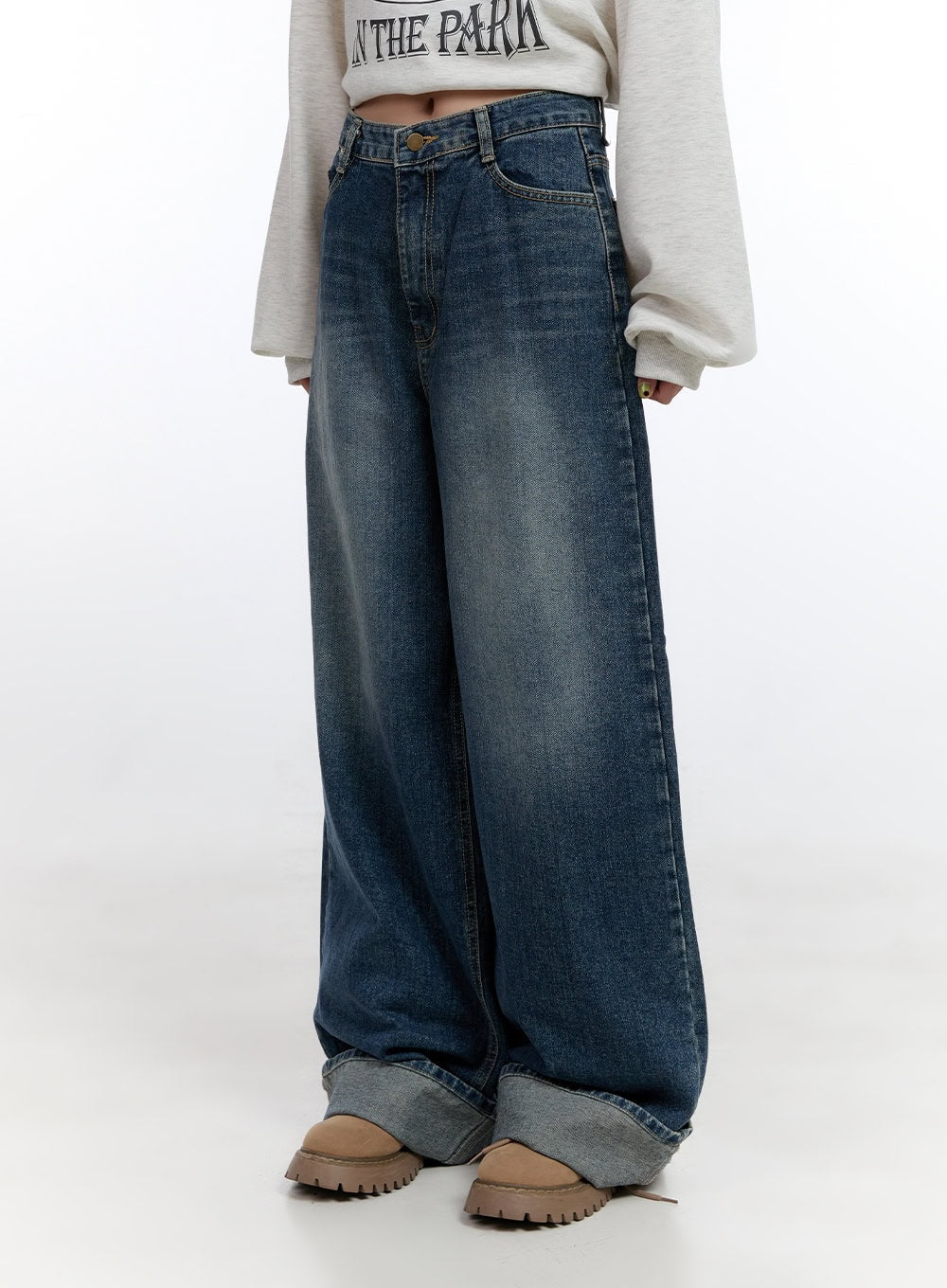 Tara Folded Baggy Jeans CO431
