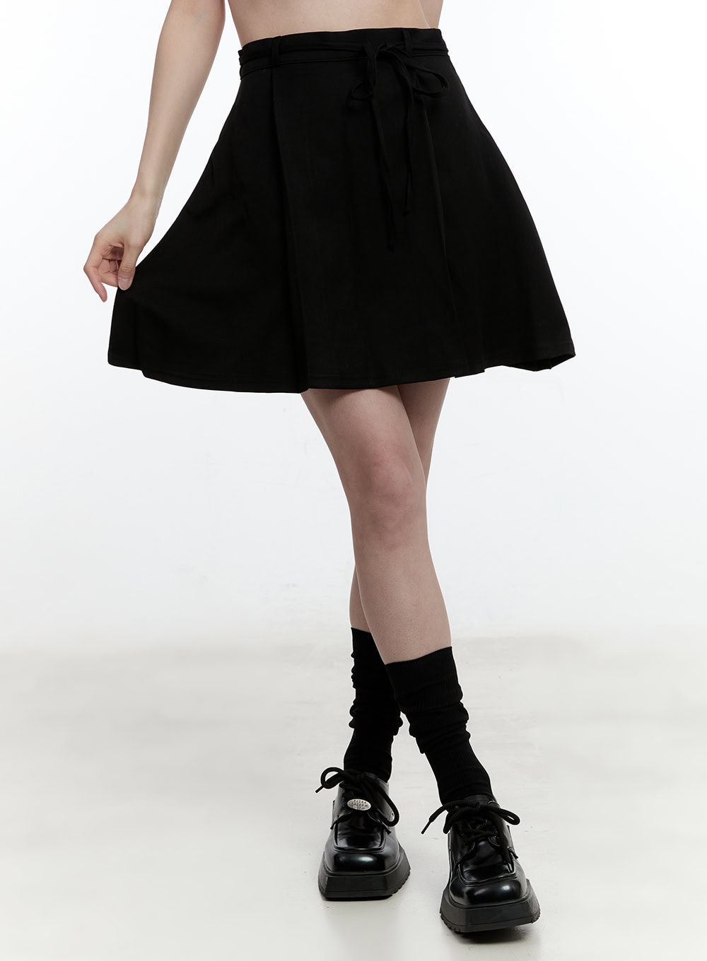 Pleated Flared Mini Skirt CM521