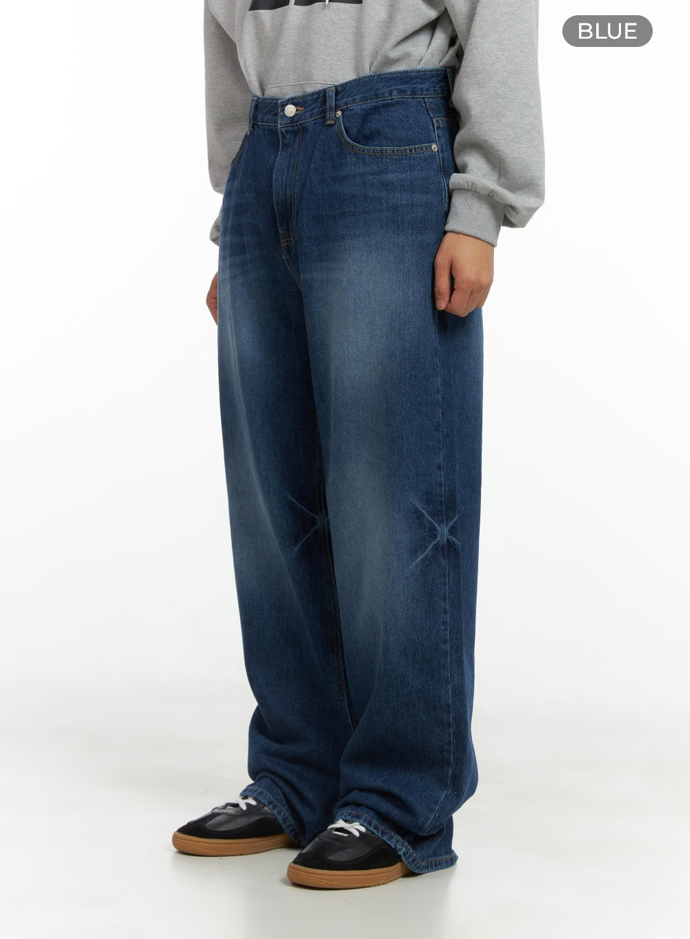 Men's Denim Drape Wide Fit Jeans CO408