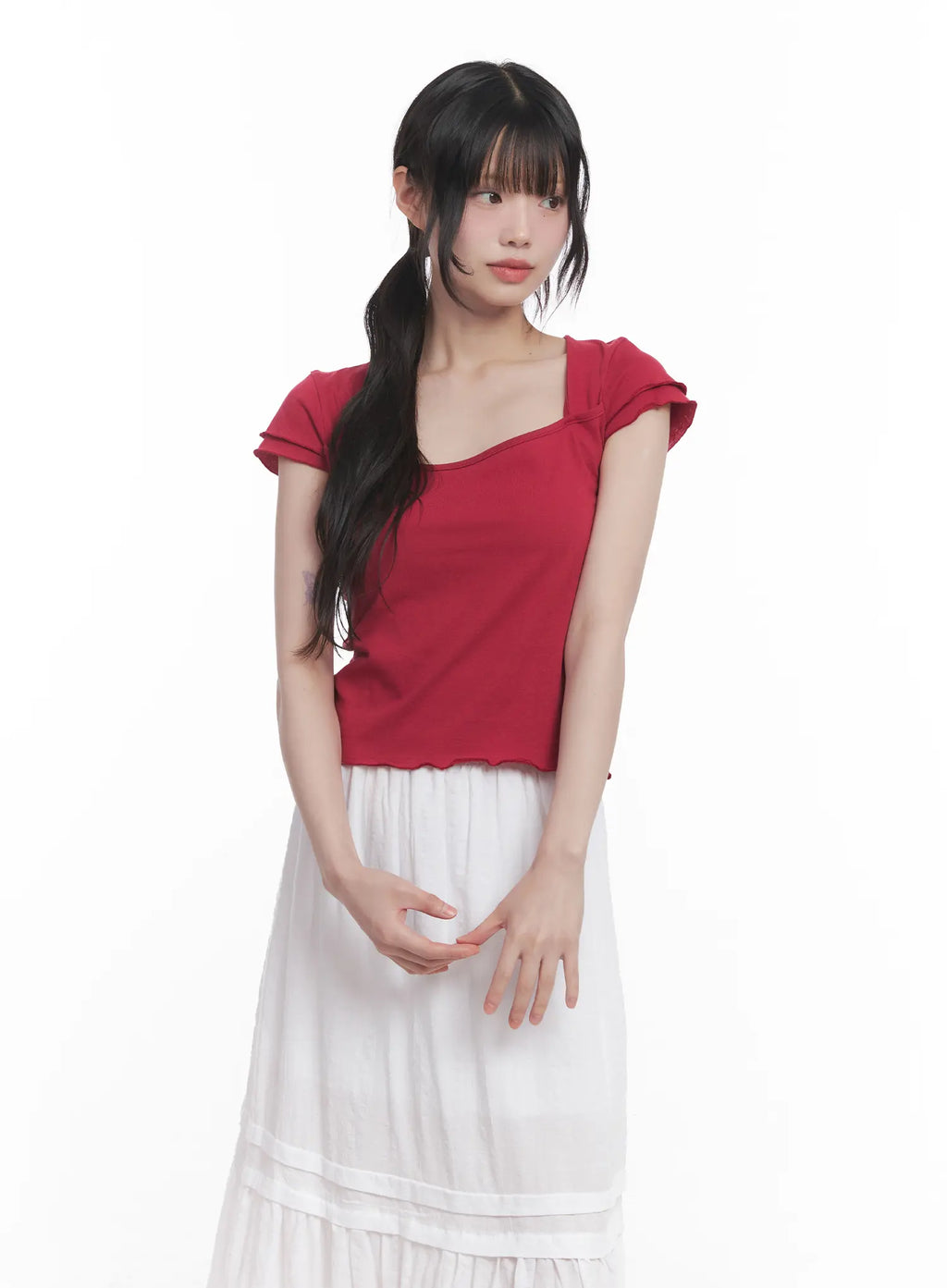 Square Neck Crop Top CU519